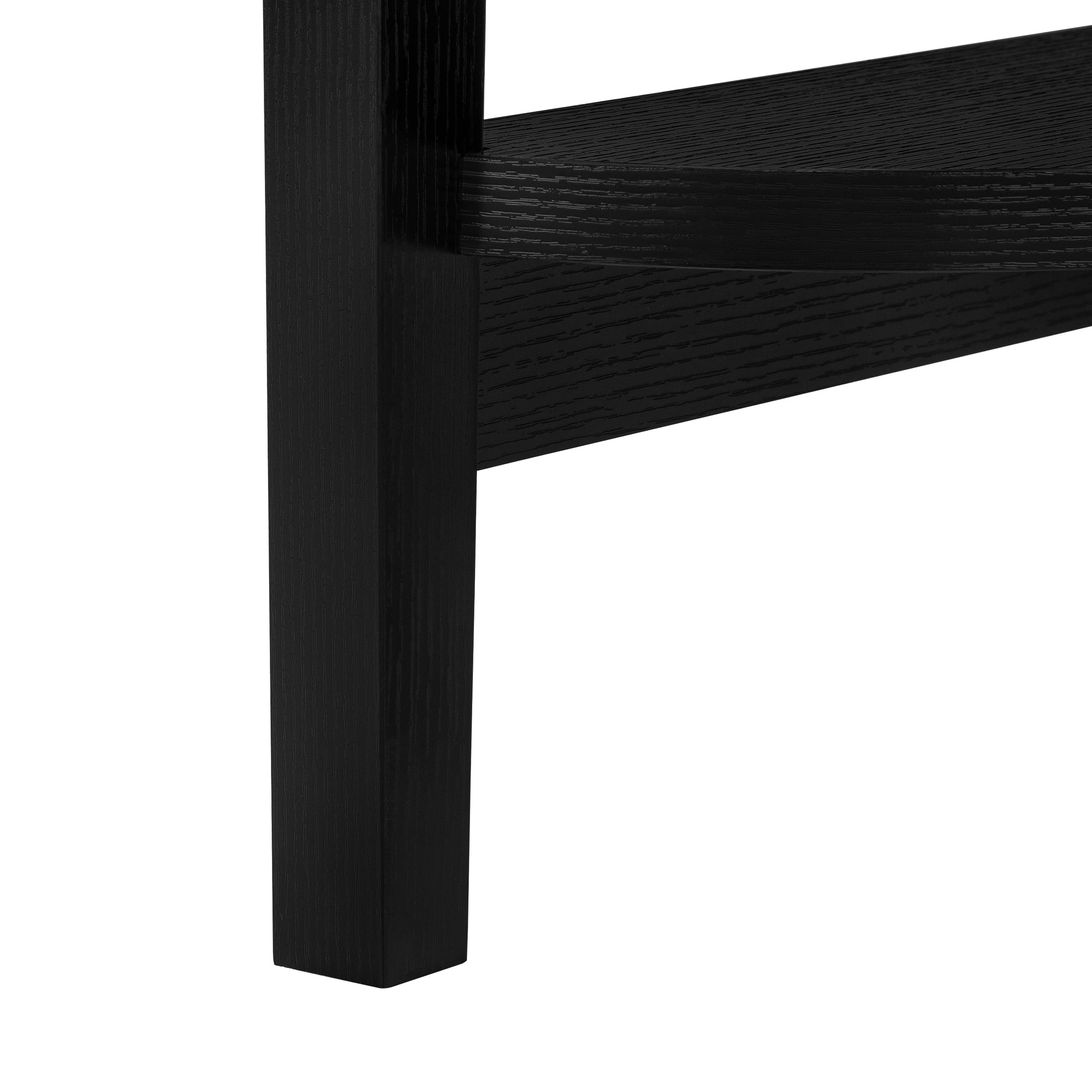 Half Moon Accent Sofa Entryway Console Table in Black