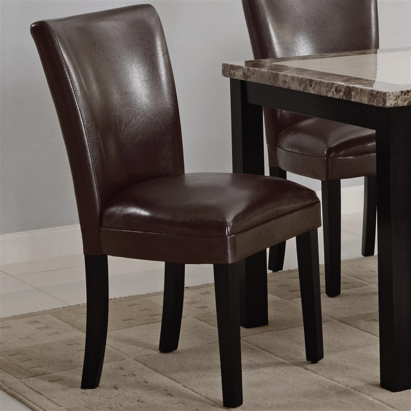 Carter Upholstered Parson Dining Side Chair in Brown - Set Of 2 102263