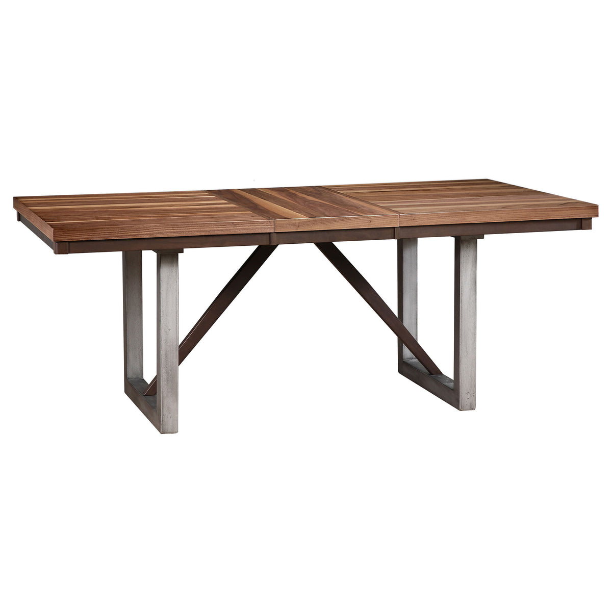 Spring Creek 7-piece Rectangular Extension Dining Set with Chocolate Chairs Natural Walnut