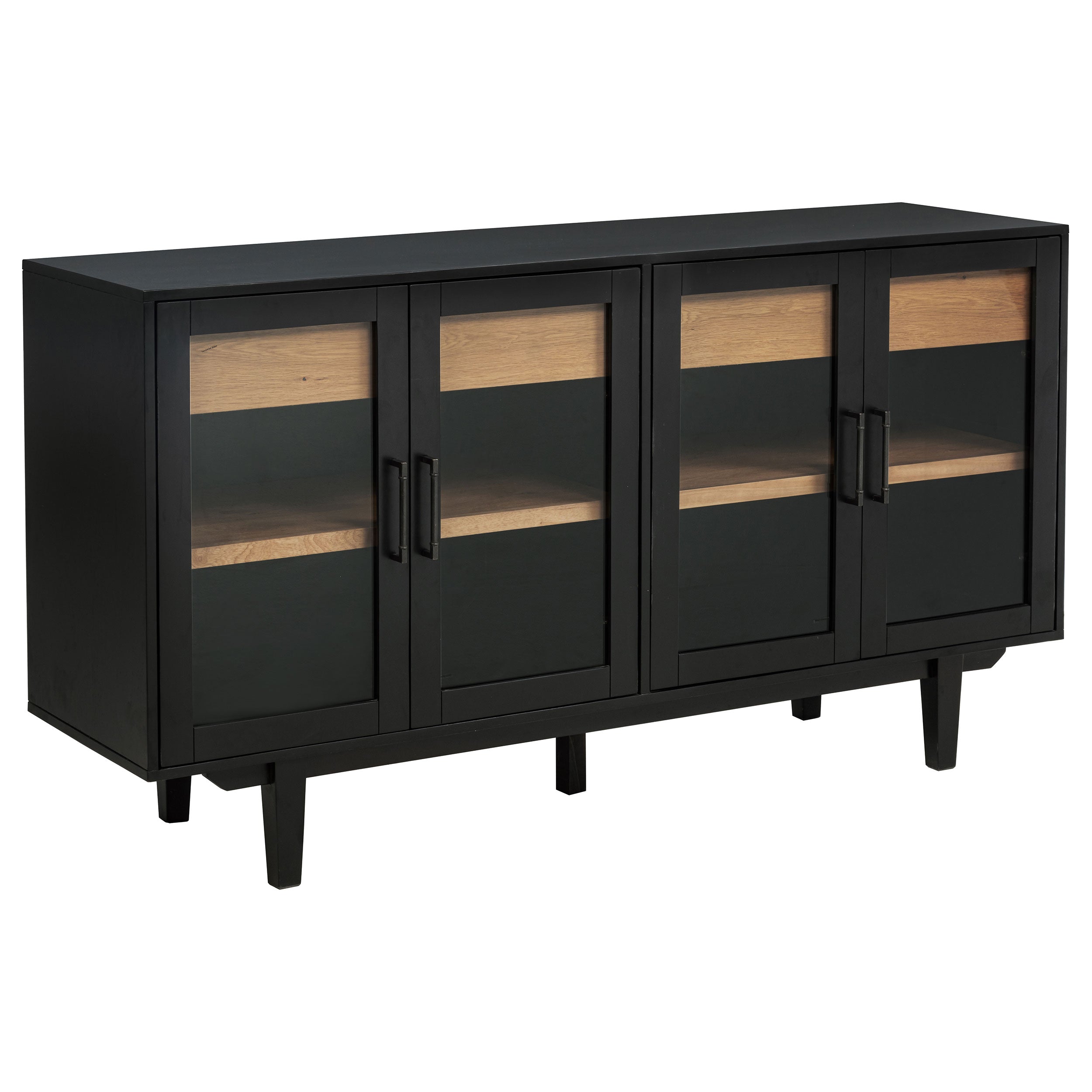 Middleton Extension Leaf Dining Set - Natural / Black