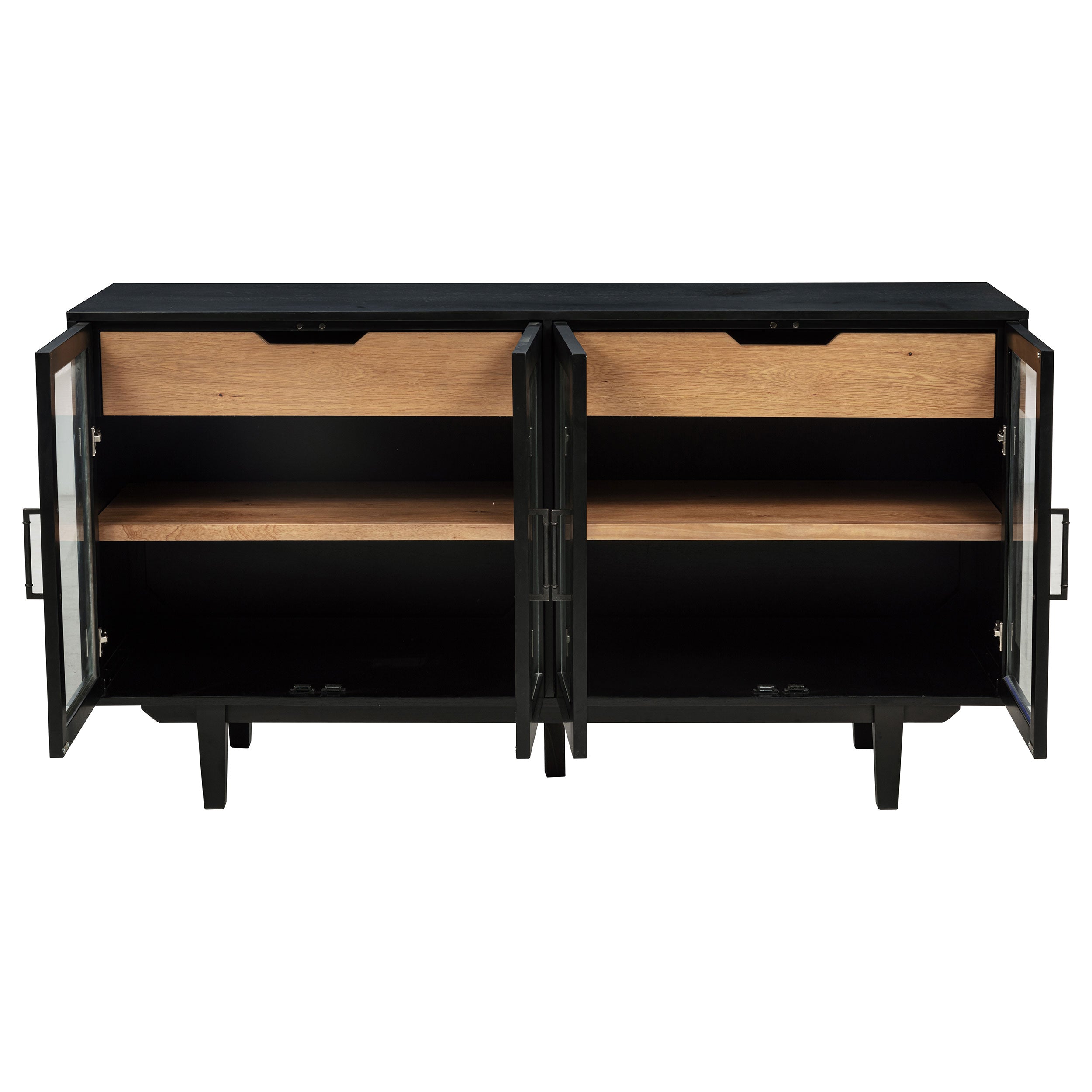 Middleton Extension Leaf Dining Set - Natural / Black