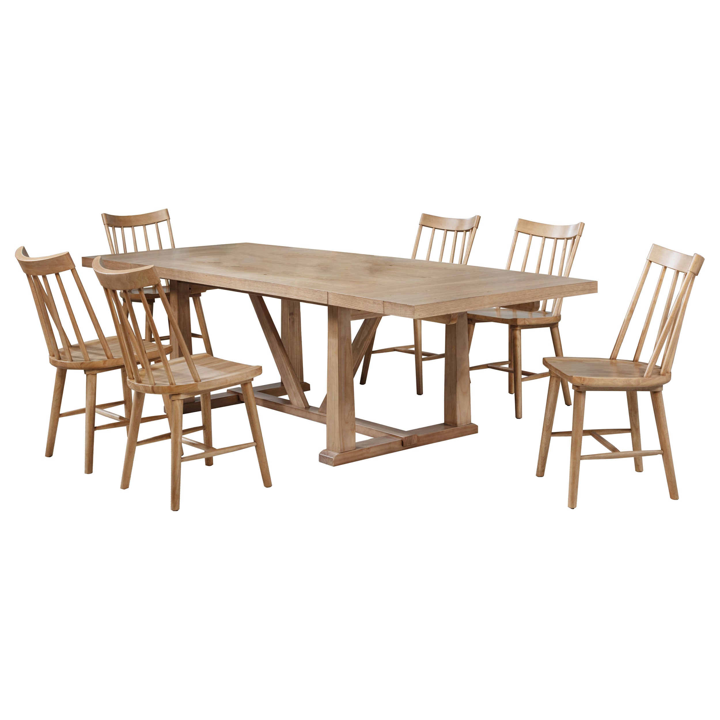 Middleton Extension Leaf Dining Set - Natural / Black