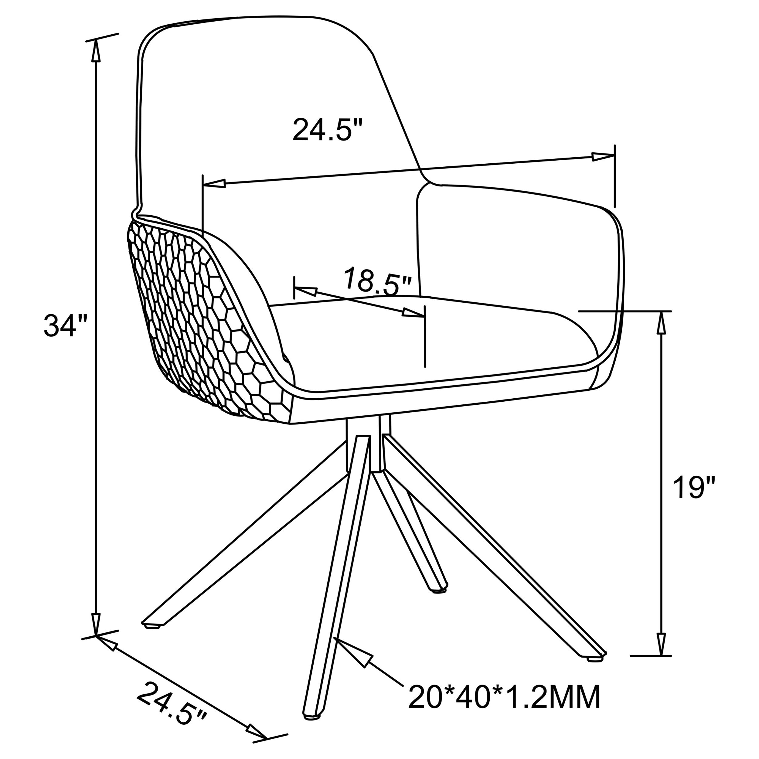 Abby Swivel Arm Chair