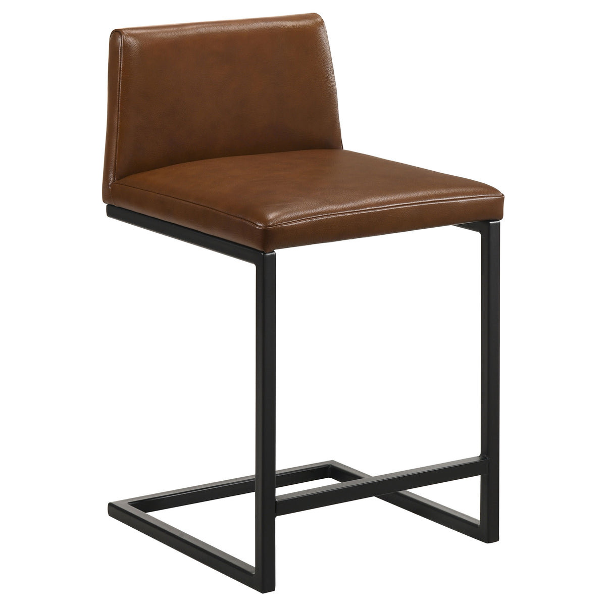 Vardon Genuine Leather Counter Height Chairs (Set of 2) Dark Brown