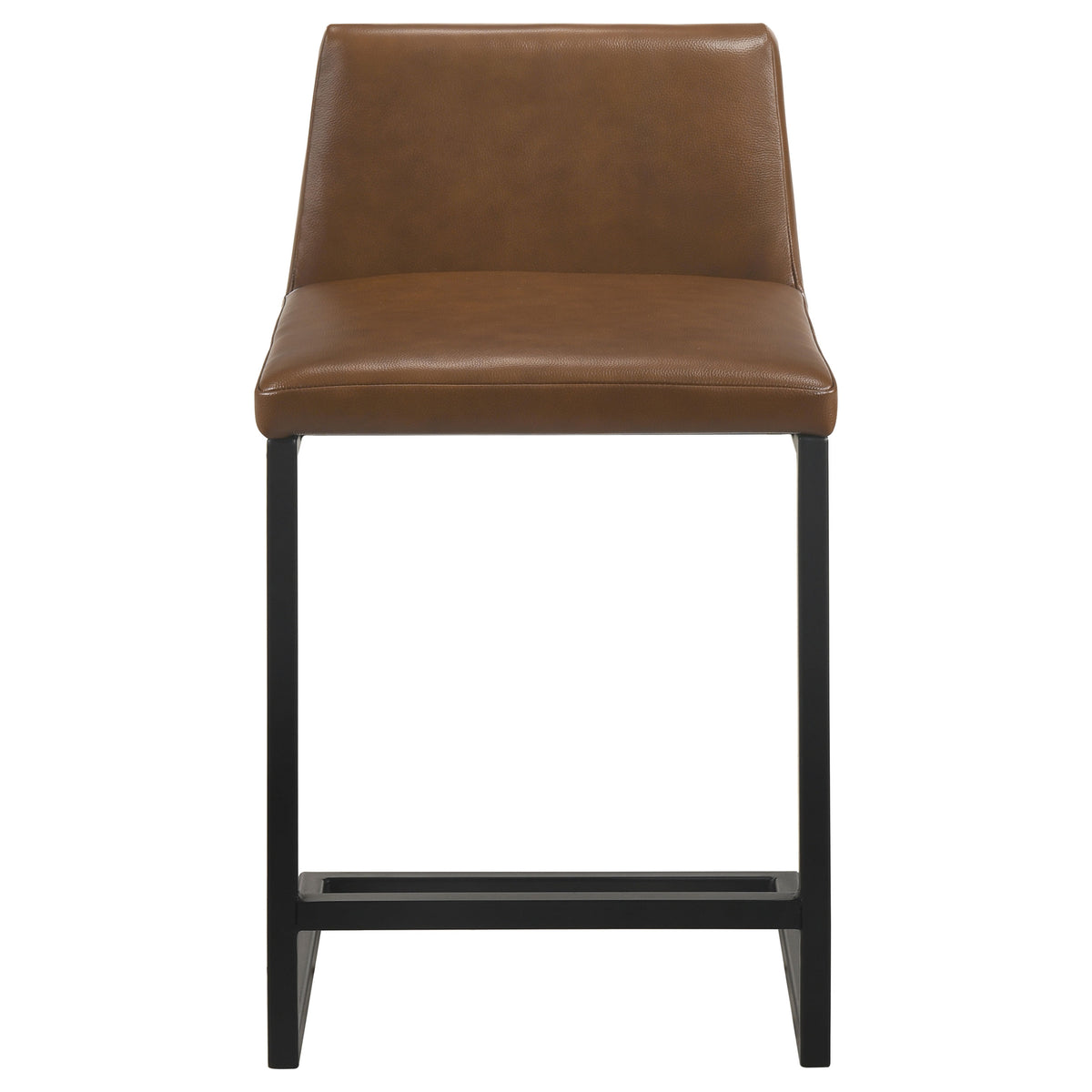 Vardon Genuine Leather Counter Height Chairs (Set of 2) Dark Brown