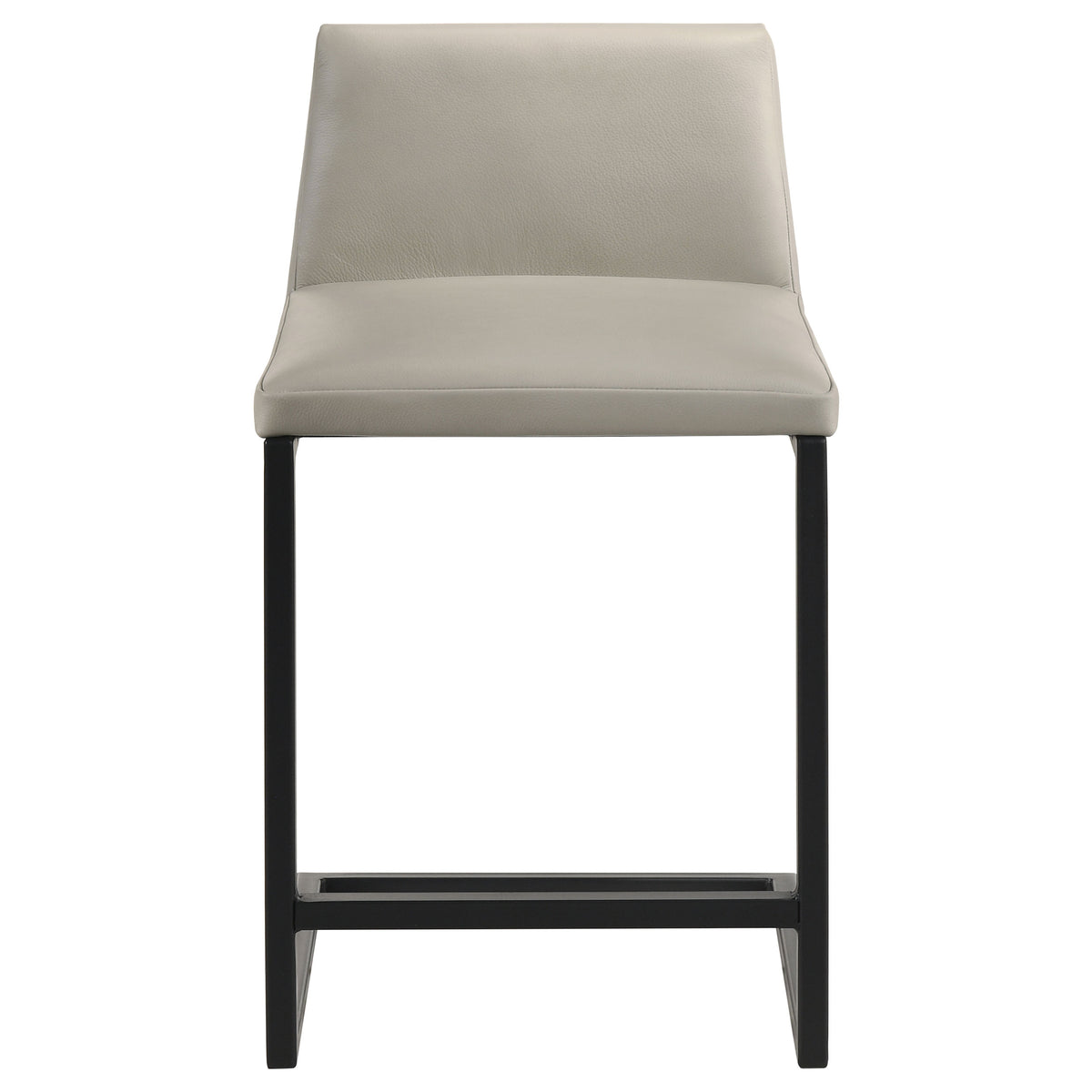 Vardon Genuine Leather Counter Height Chairs (Set of 2) Tan