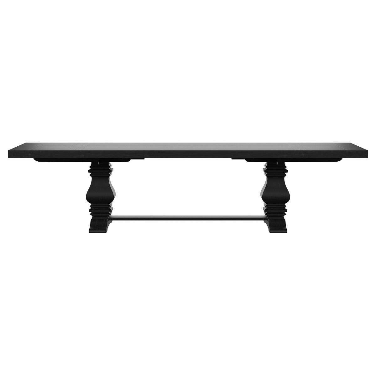 Florence 126-inch Extension Dining Table Distressed Black