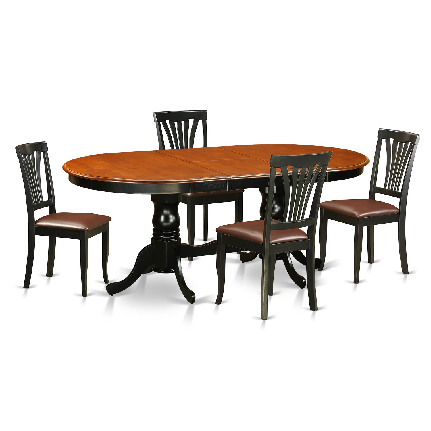 PLAV5-BCH-LC 5 Pc Dining room set-Dining Table with 4 Wooden Dining Chairs