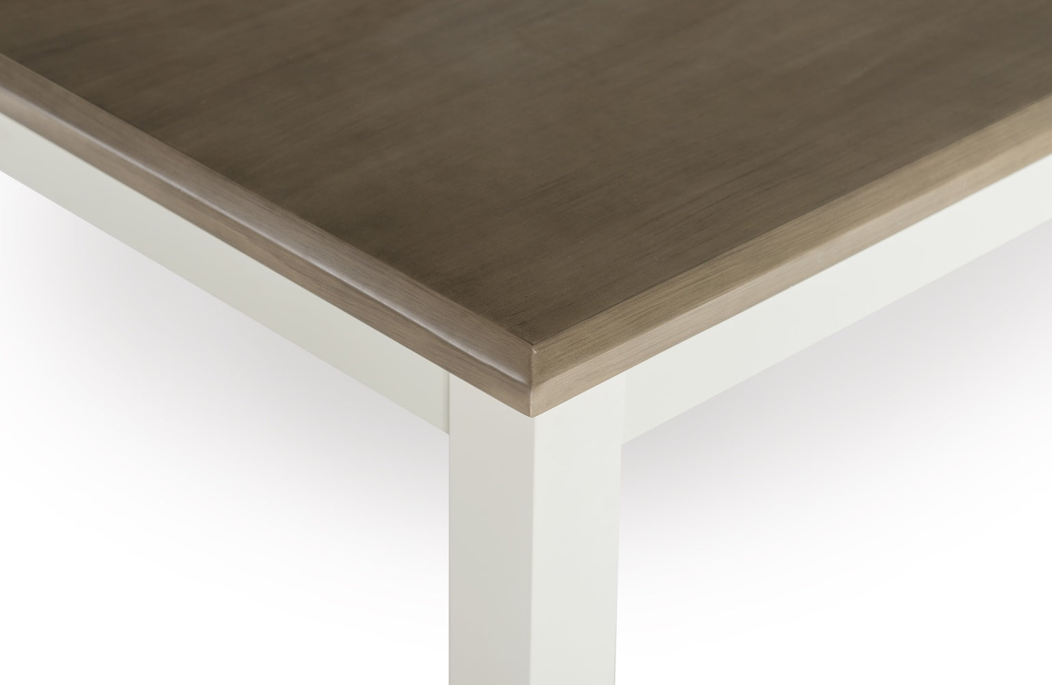 Powell Furniture Jane Dining Table in Taupe And Vanilla White