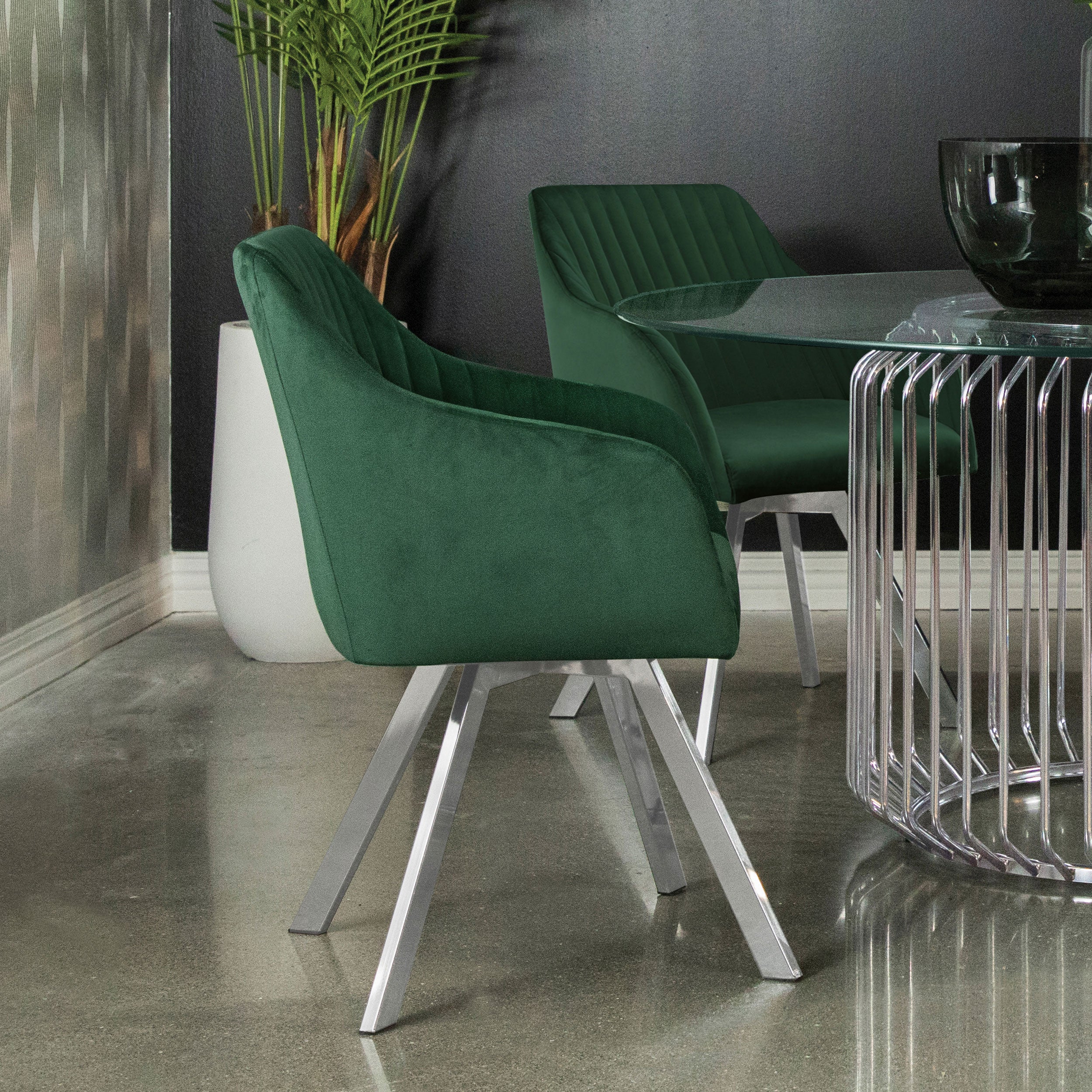 Arika Swivel Arm Chair