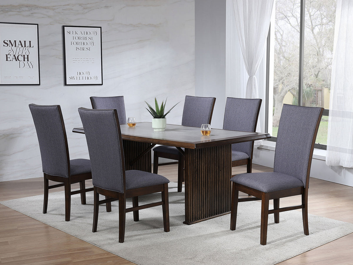 Sherwood 72-inch Rectangular Sintered Stone Top Dining Table Brown