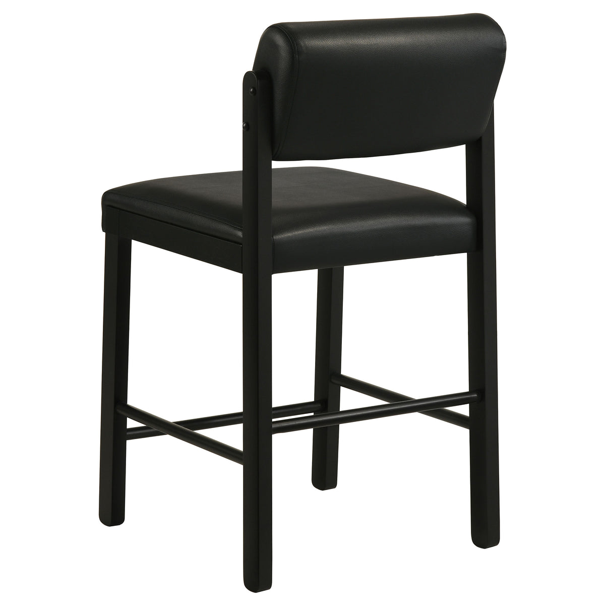 Decker 7-piece 70-inch Counter Height Dining Set with Black Faux Leather Counter Chairs Black