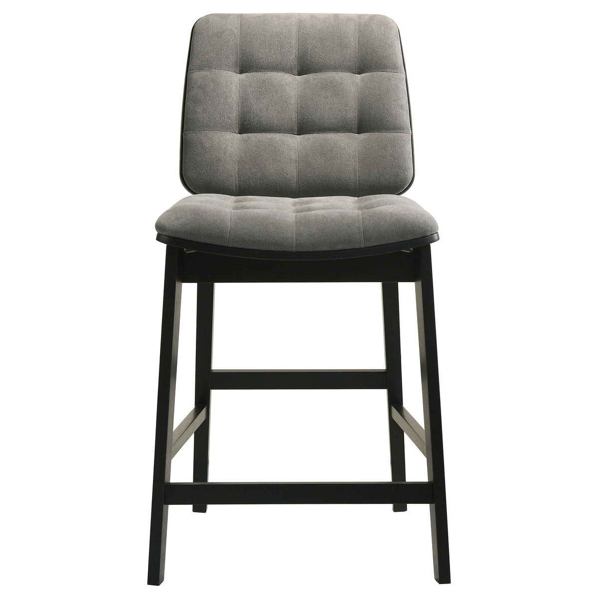 Decker 7-piece 70-inch Counter Height Dining Set with Grey Tufted Counter Chairs Black