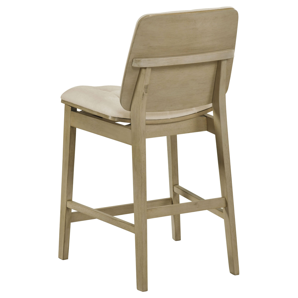 Decker 7-piece 70-inch Counter Height Dining Set with Cream Tufted Counter Chairs Natural Oak