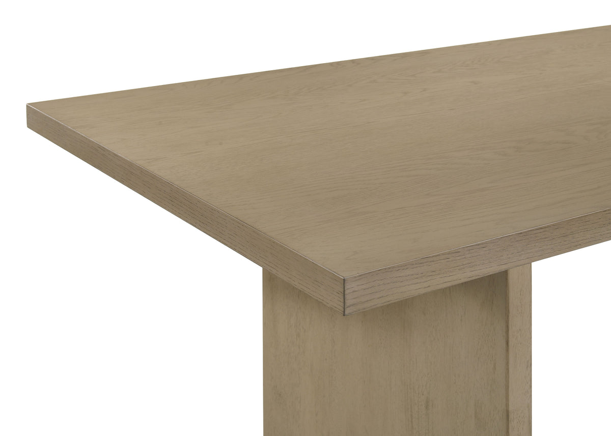 Decker 70-inch Rectangular Counter Height Slab Top Dining Table Natural Oak