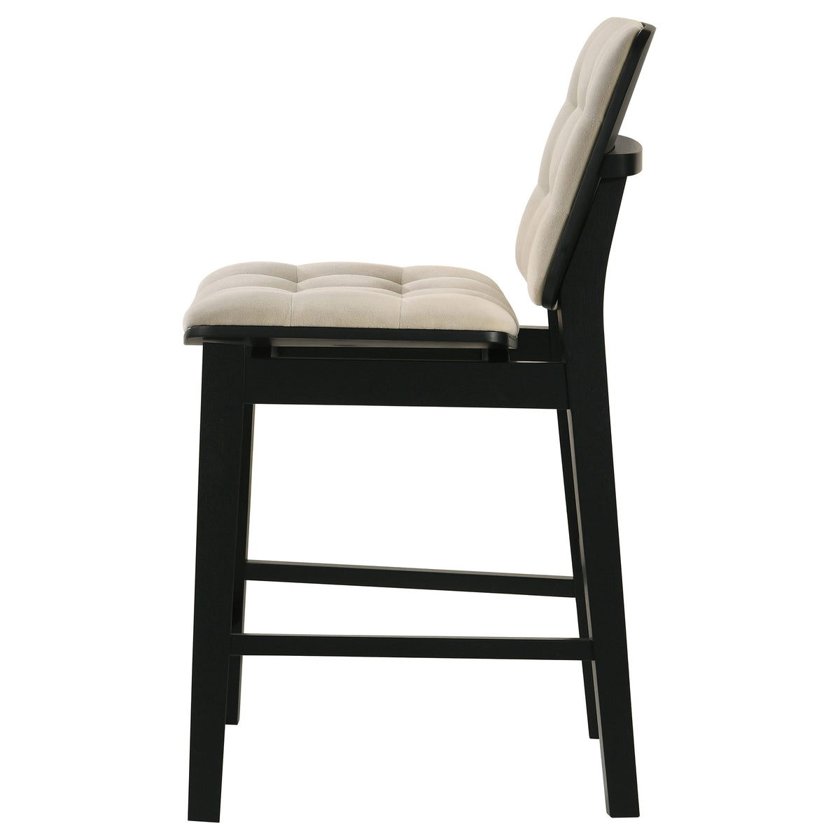 Redbridge Biscuit Tufted Counter Height Chairs (Set of 2) Cream and Black