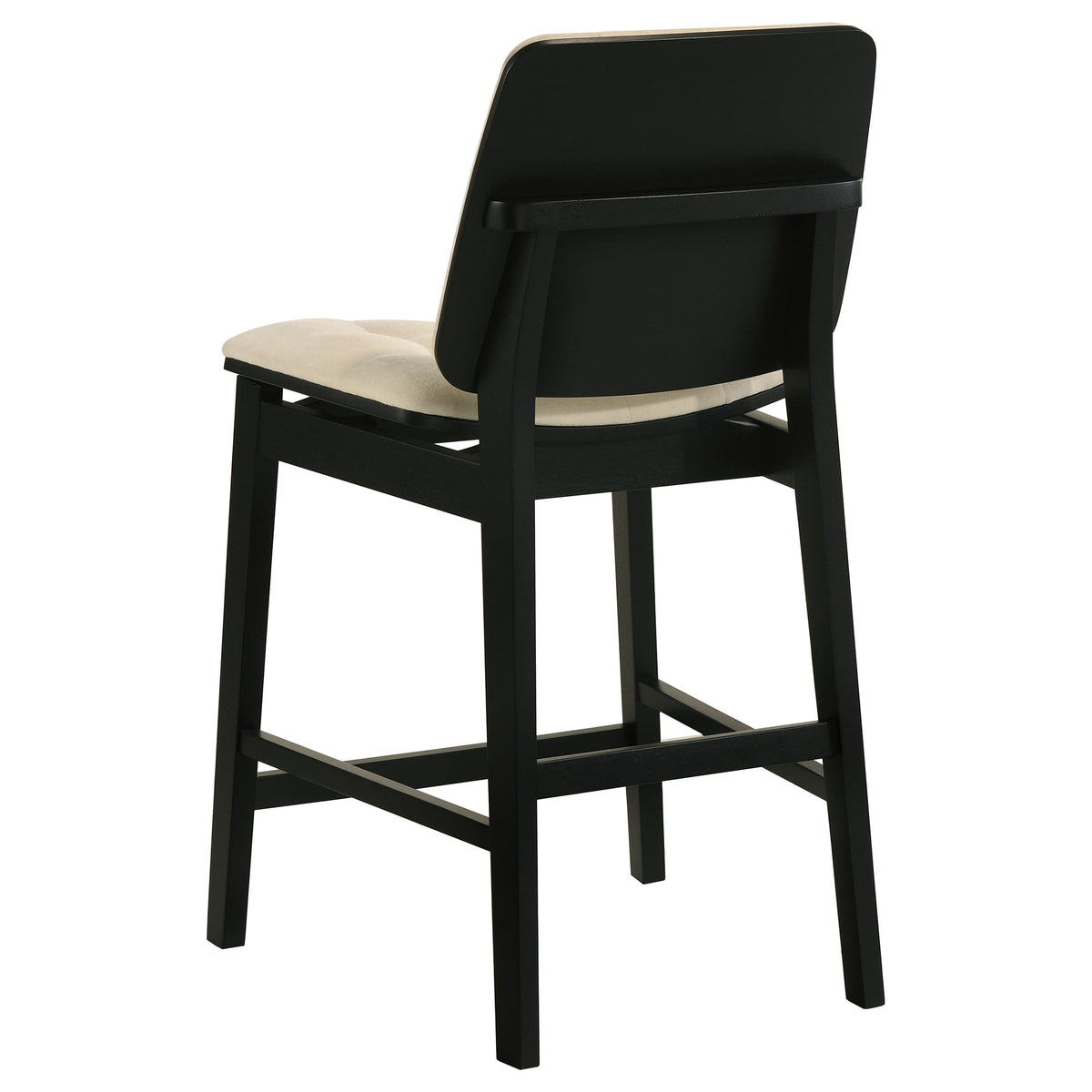 Redbridge Biscuit Tufted Counter Height Chairs (Set of 2) Cream and Black