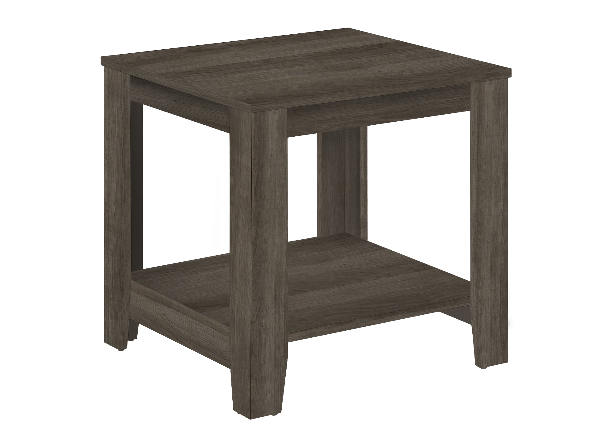3 Pc Transitional Occasioal Coffee And End Table With Shelf set In Dark Oak