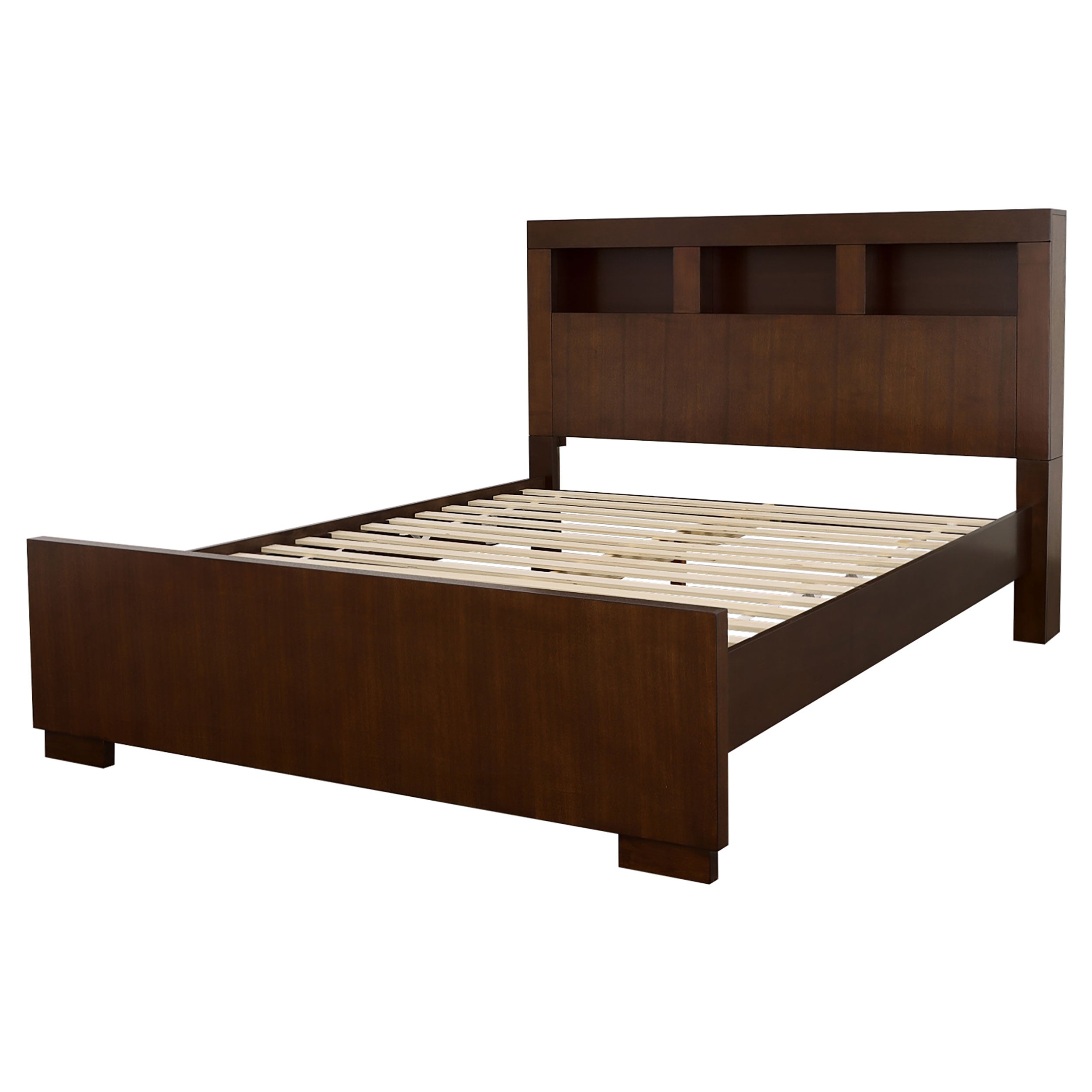 Jessica Wood LED Bookcase Bed