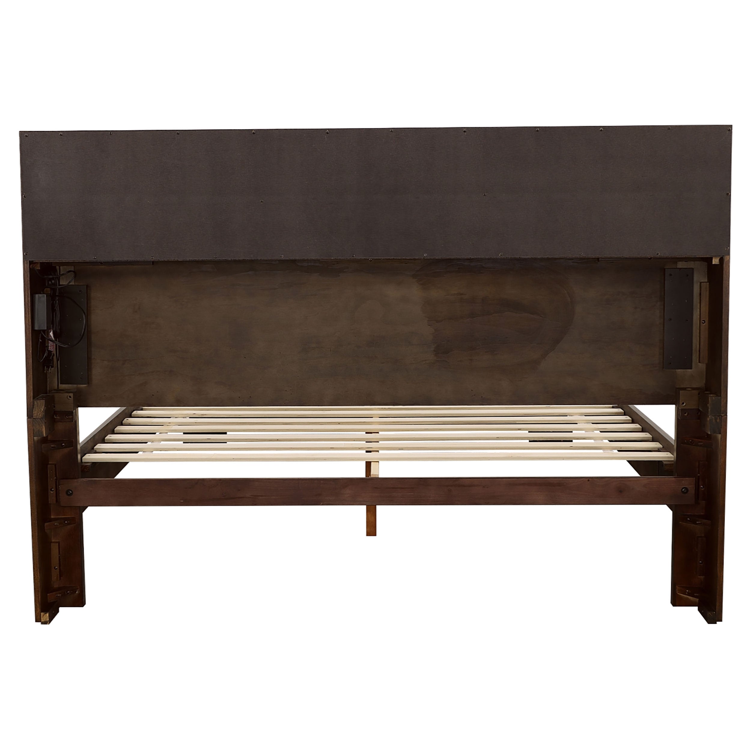 Jessica Wood LED Bookcase Bed