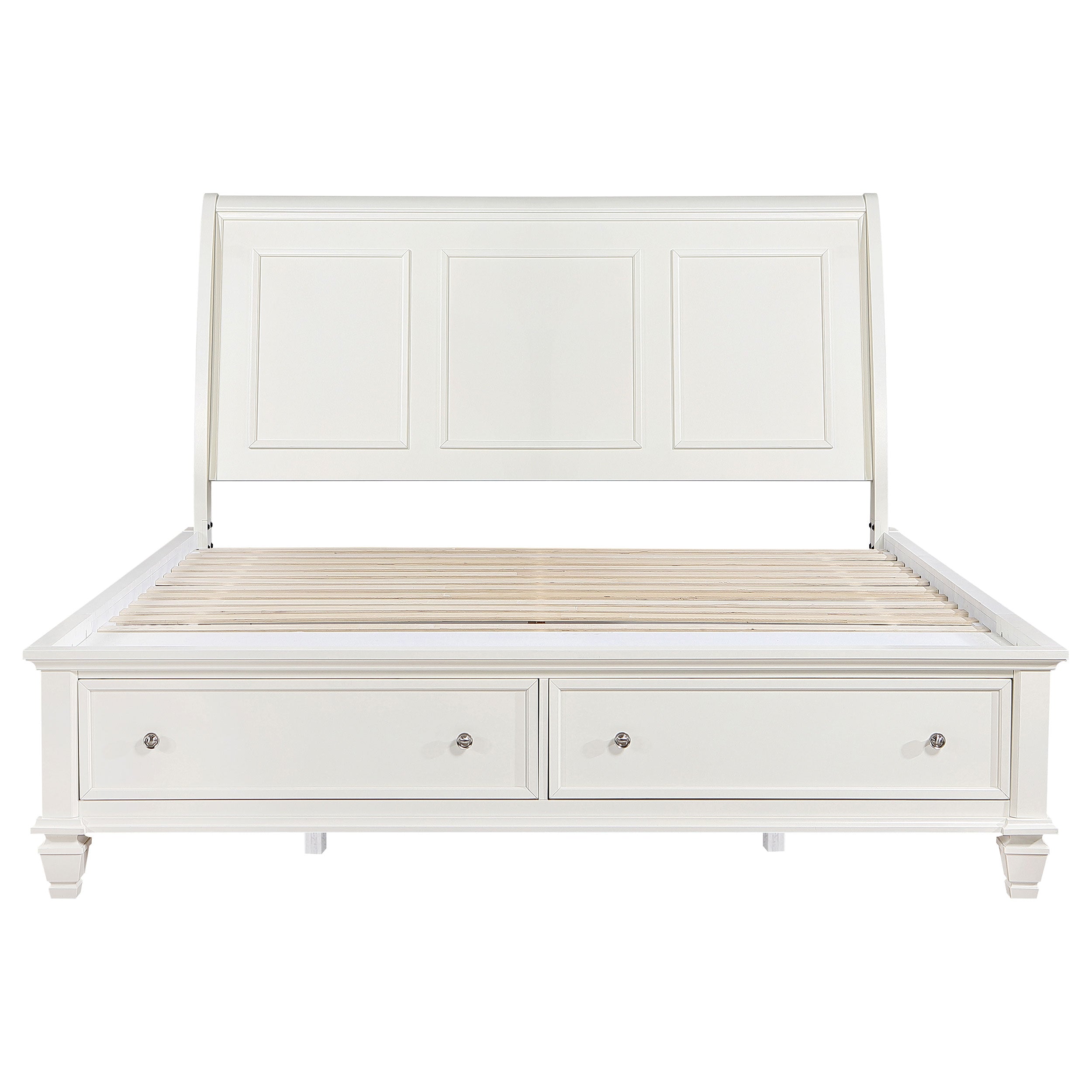 Sandy Beach Wood Panel Storage Bed