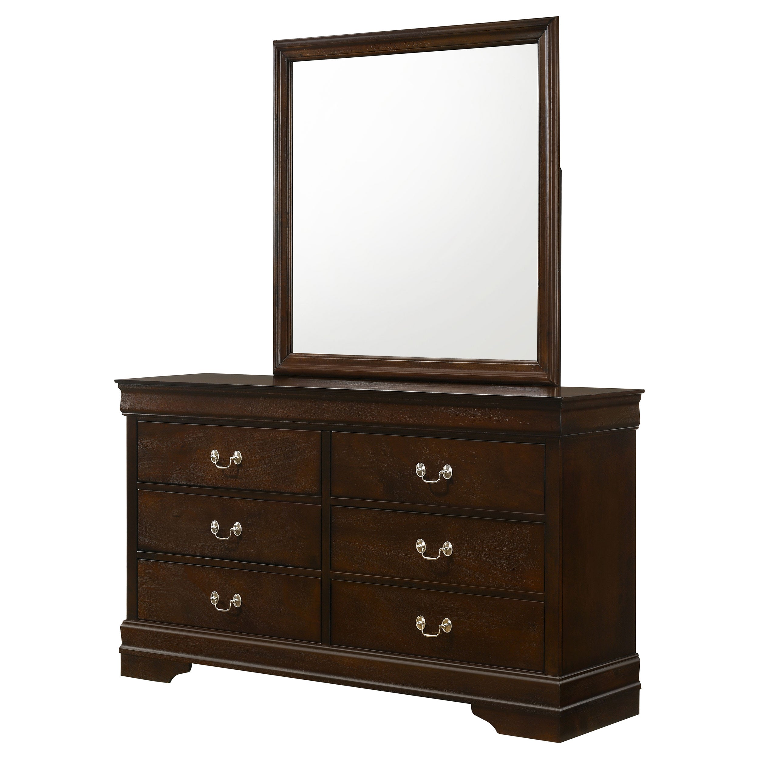 Louis Philippe Dresser with Mirror (Cappuccino)