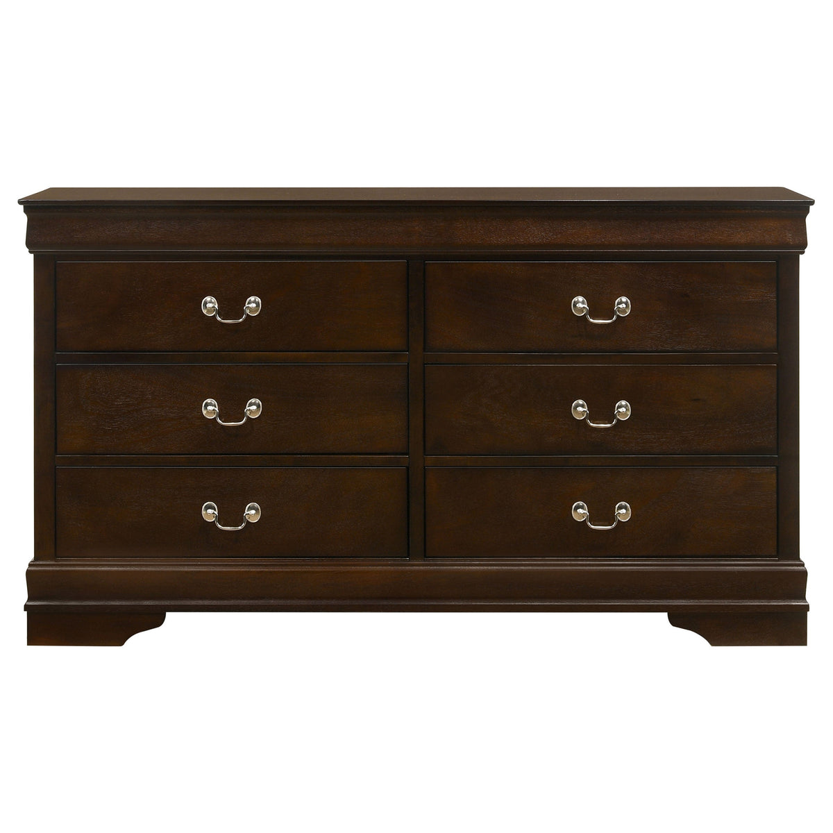 Louis Philippe 6-drawer Dresser In Cappuccino
