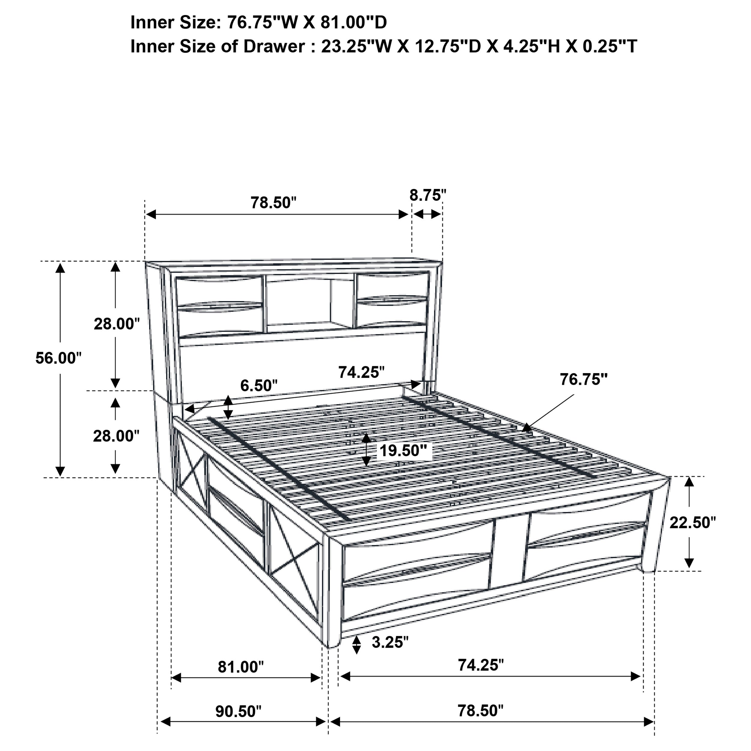 Briana Bedroom Set (Storage Bed)