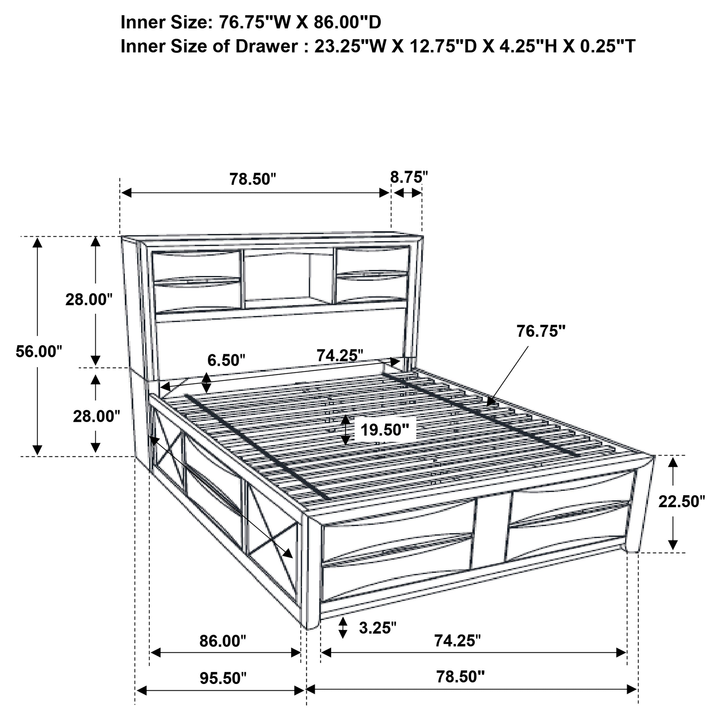 Briana Bedroom Set (Storage Bed)