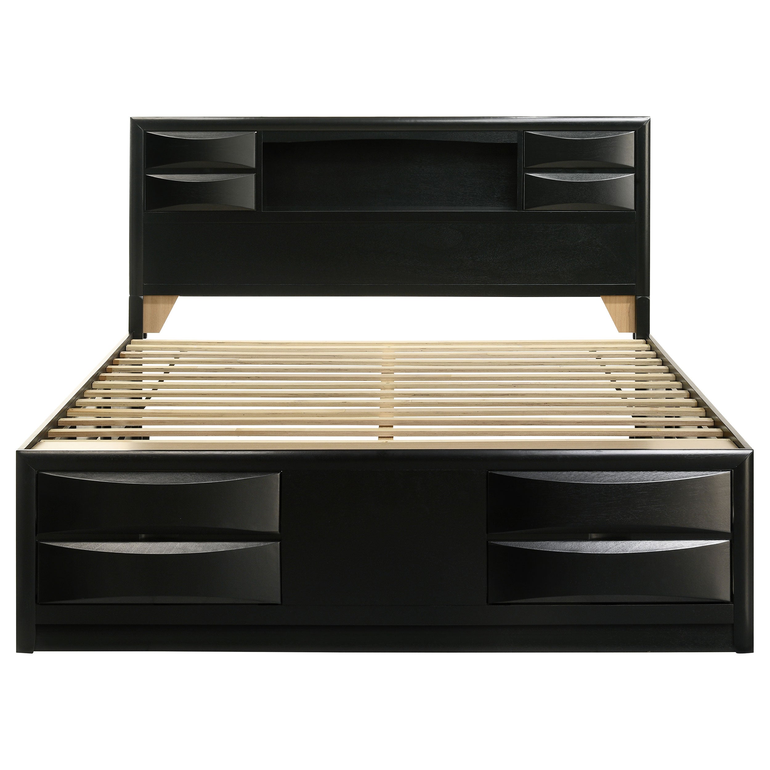 Briana Wood Bookcase Storage Bed