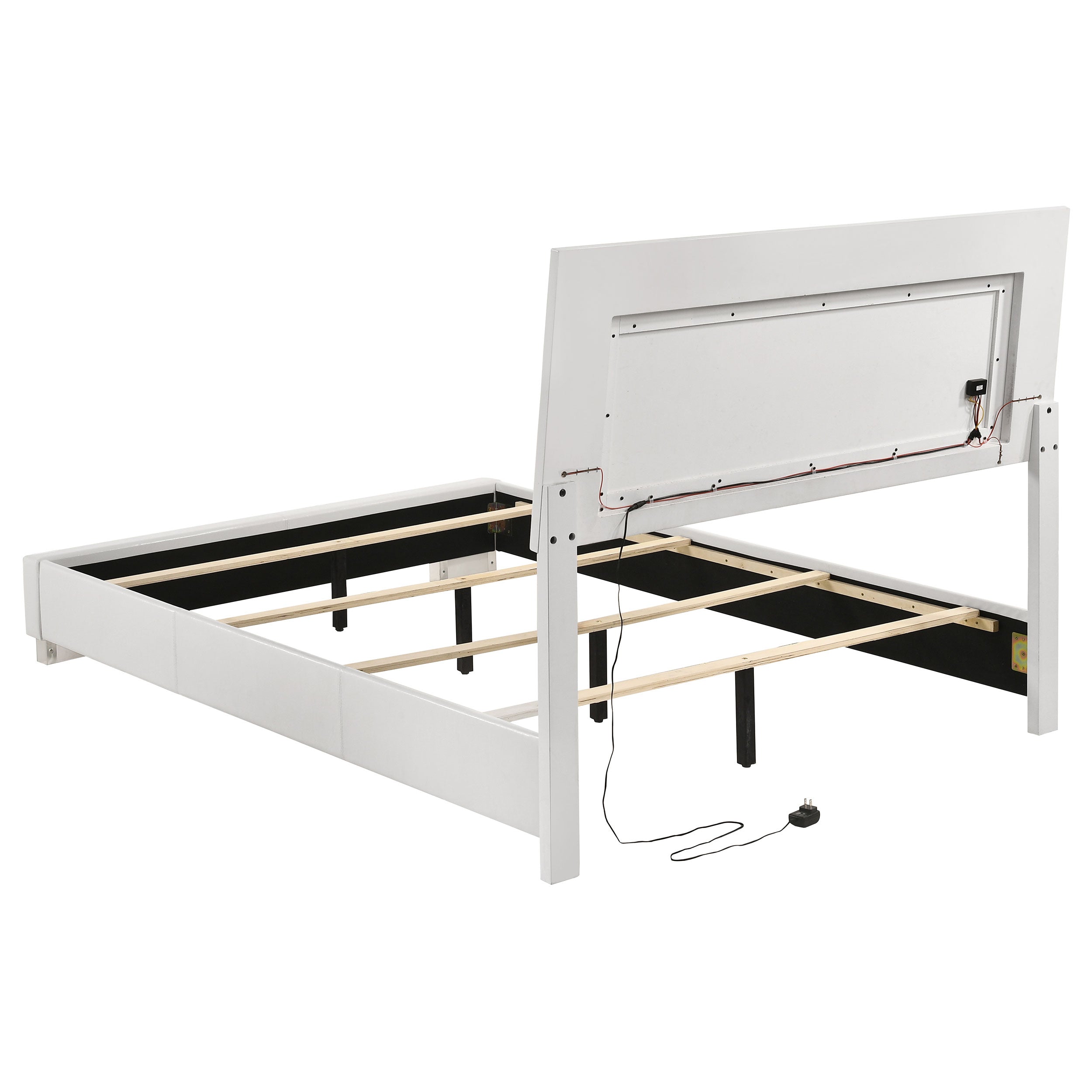 Felicity Wood LED Panel Bed