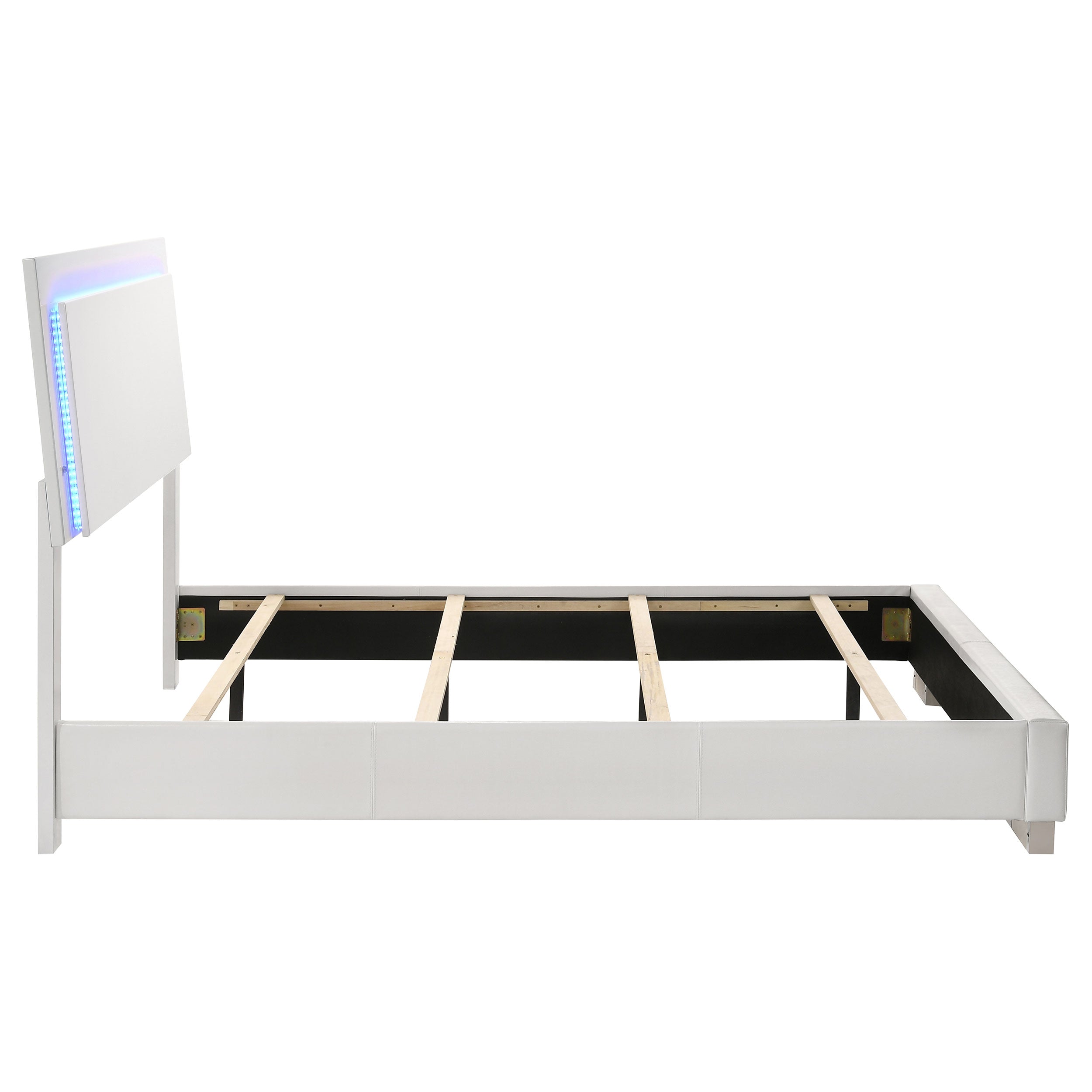 Felicity Wood LED Panel Bed