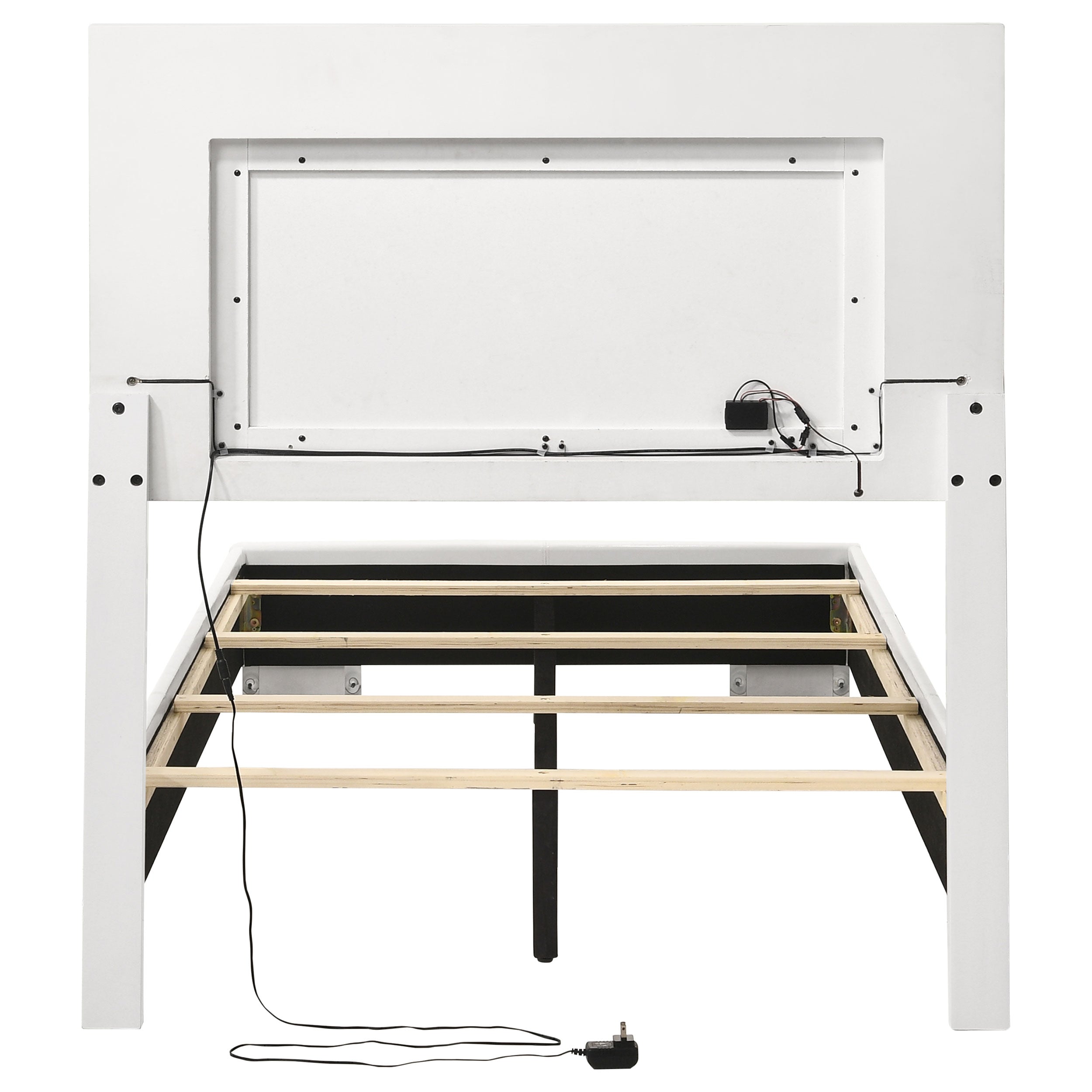 Felicity Wood LED Panel Bed