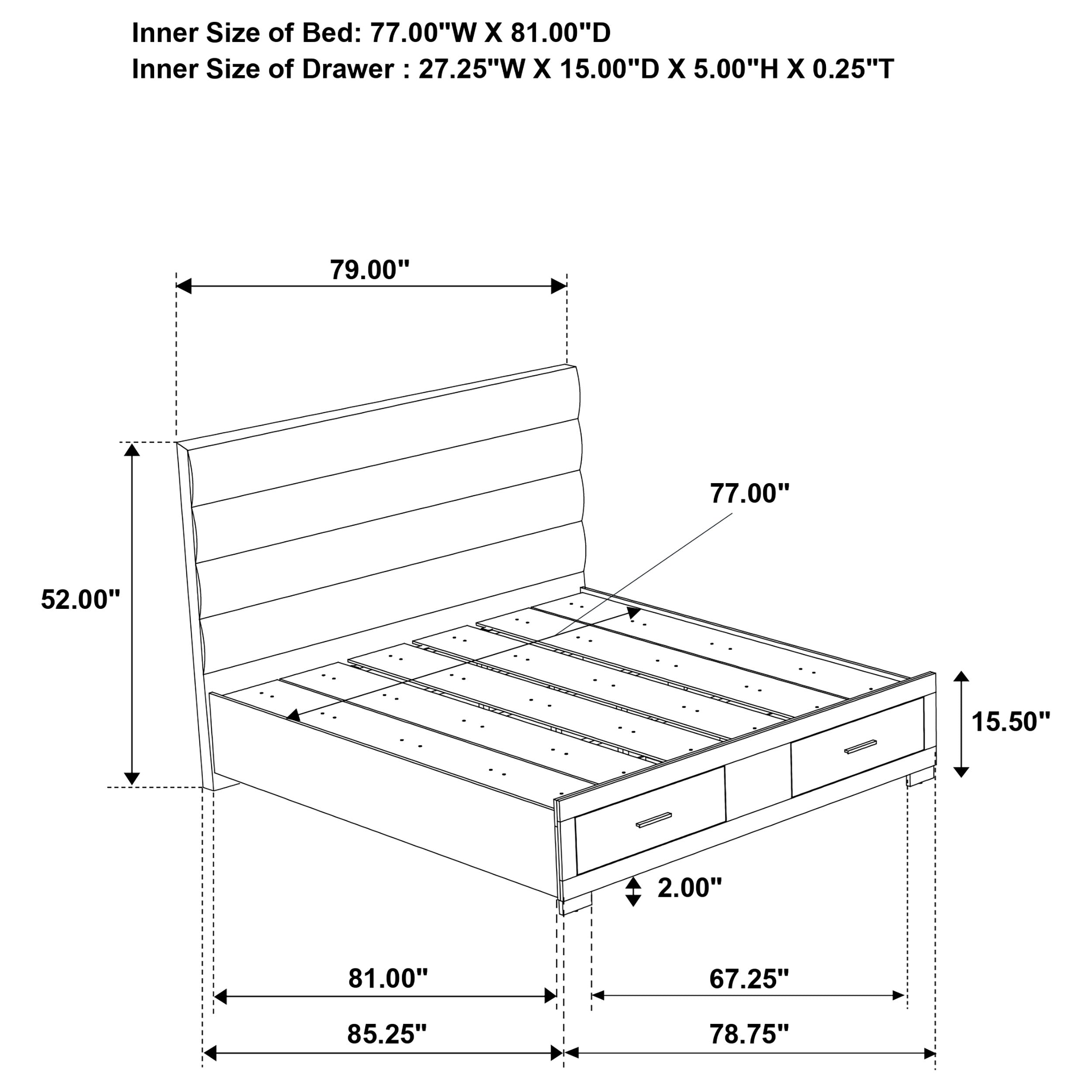 Felicity Bedroom Set (Storage Bed)