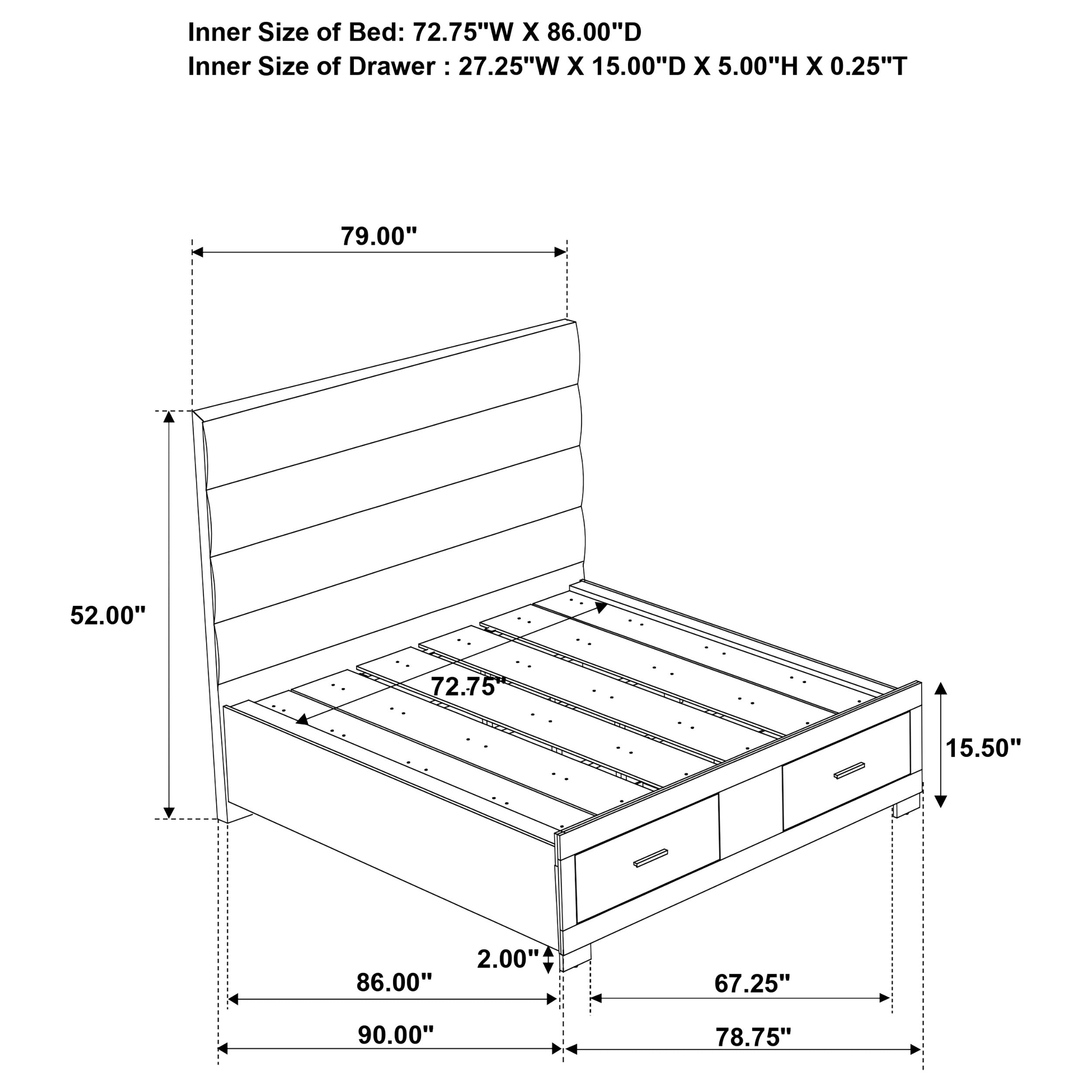 Felicity Bedroom Set (Storage Bed)