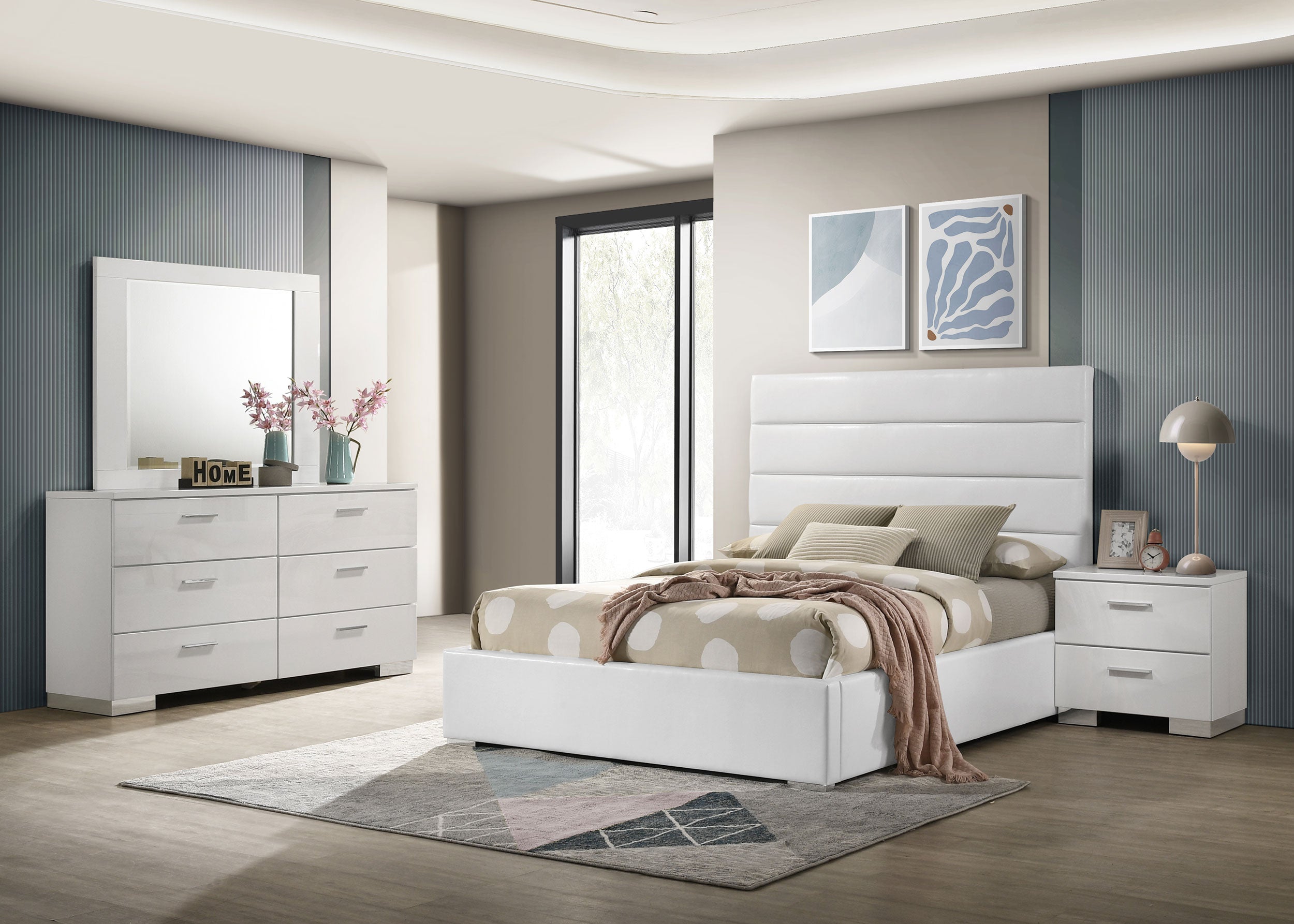 Felicity Bedroom Set (Upholstered Bed)