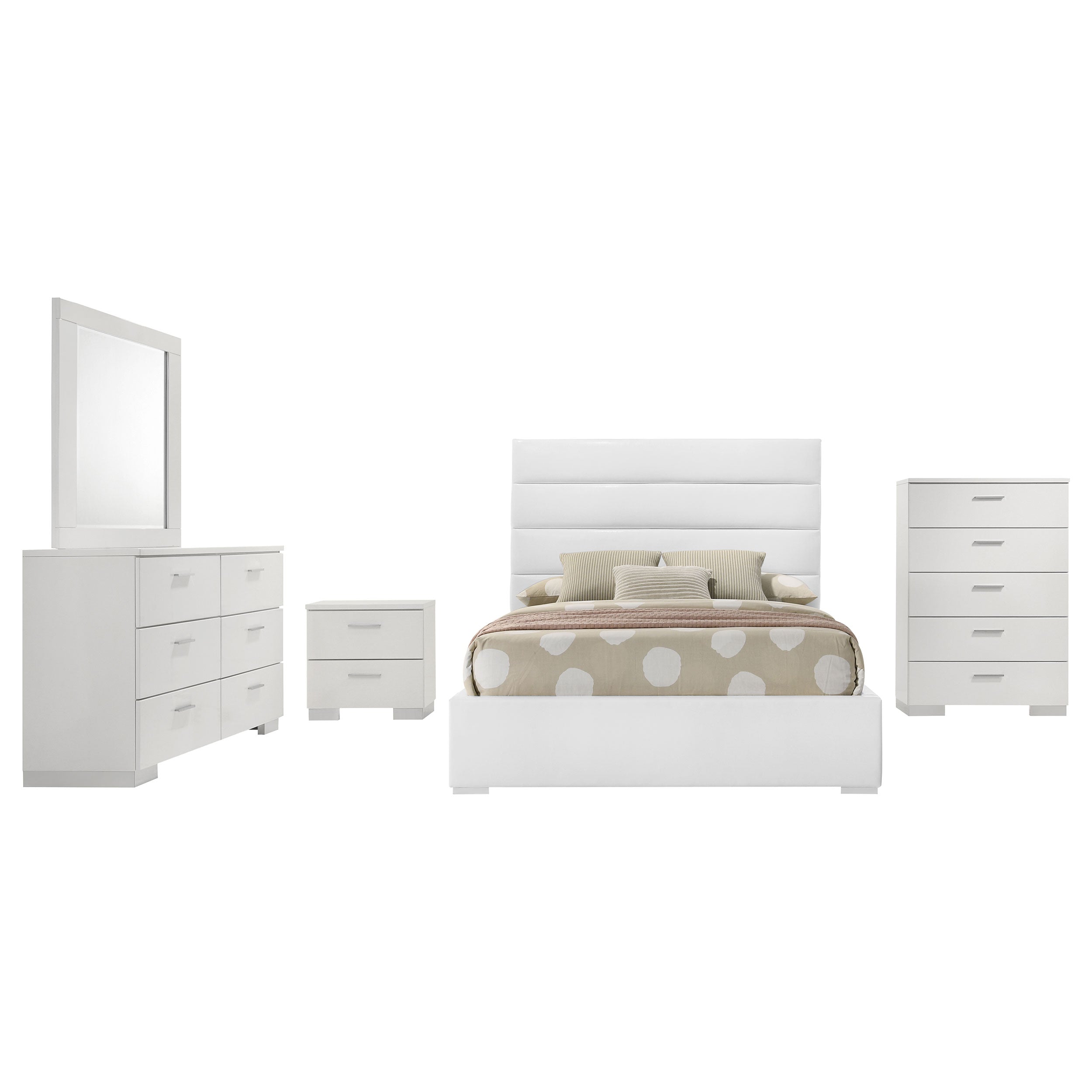 Felicity Bedroom Set (Upholstered Bed)