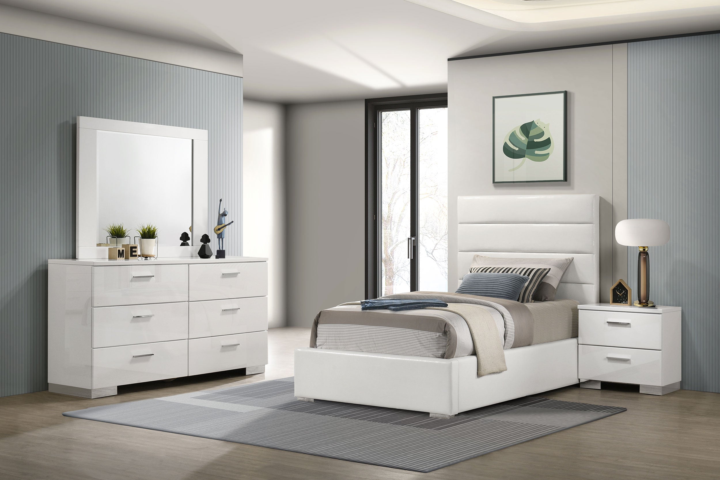 Felicity Bedroom Set (Upholstered Bed)