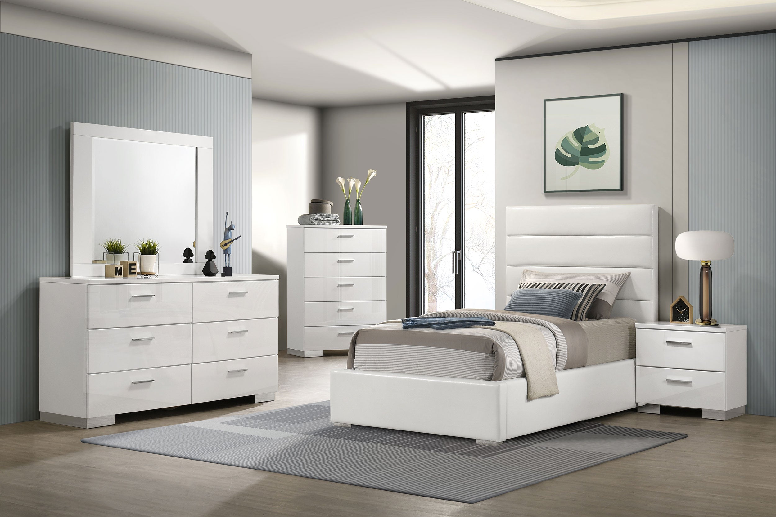 Felicity Bedroom Set (Upholstered Bed)