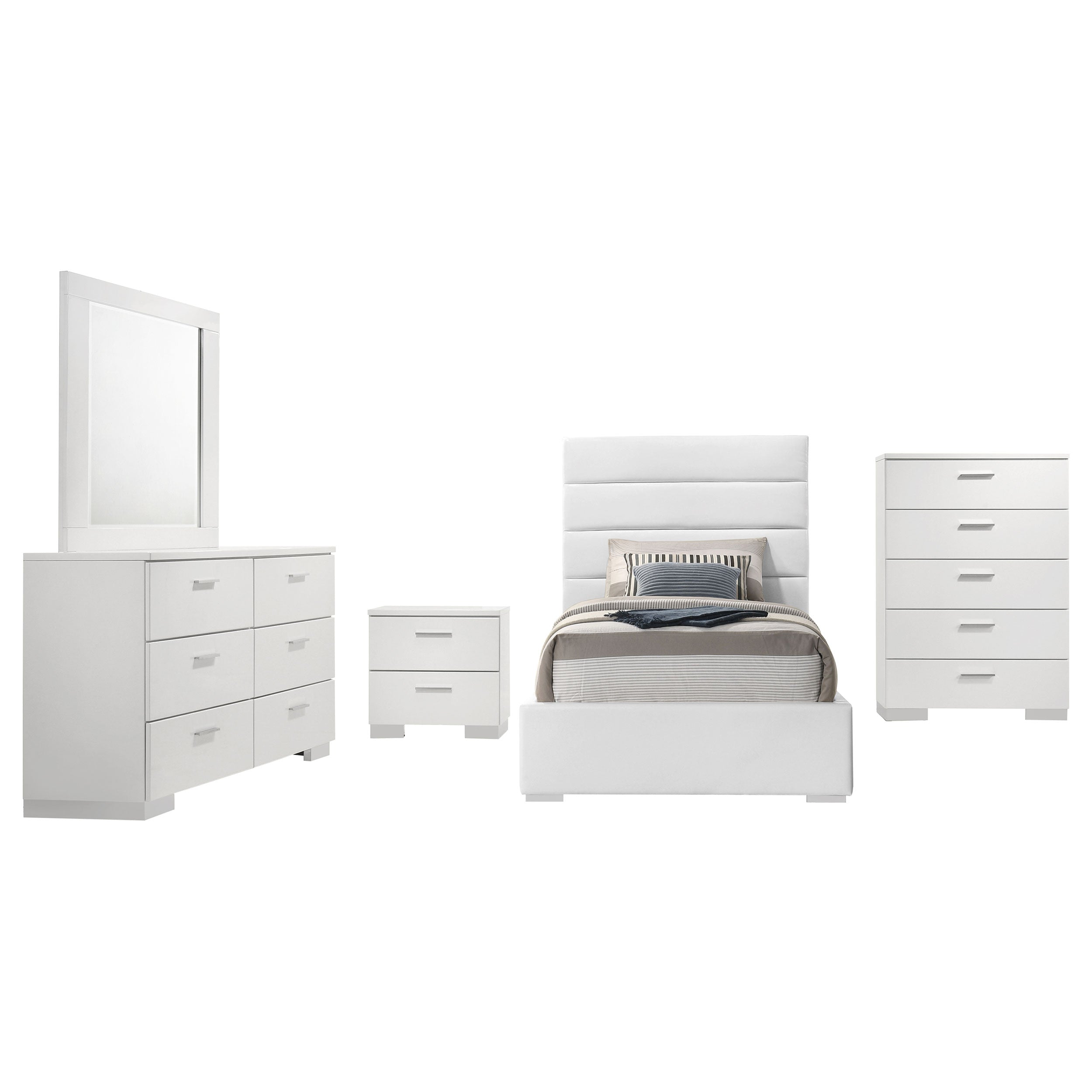 Felicity Bedroom Set (Upholstered Bed)