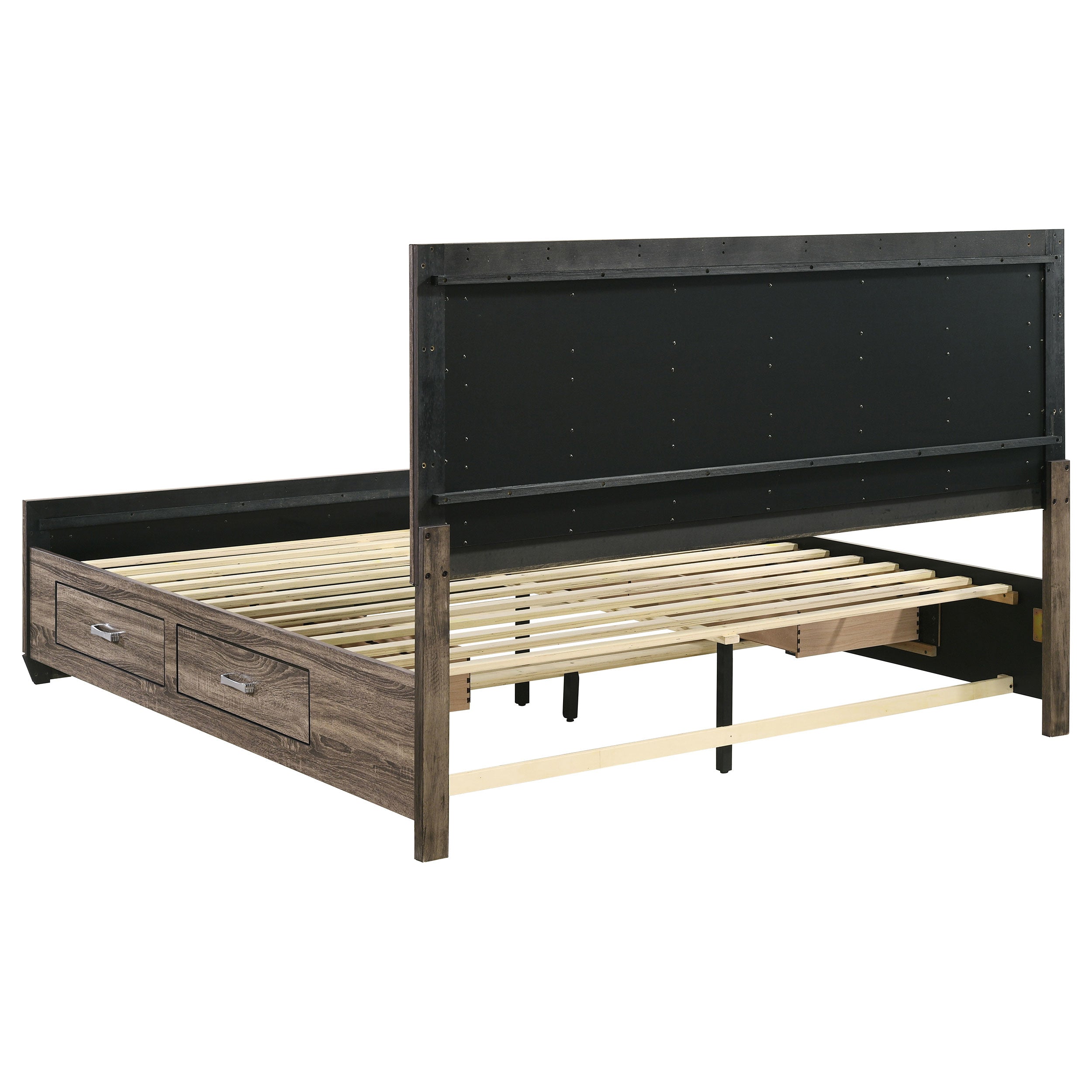 Kauffman Wood Panel Storage Bed