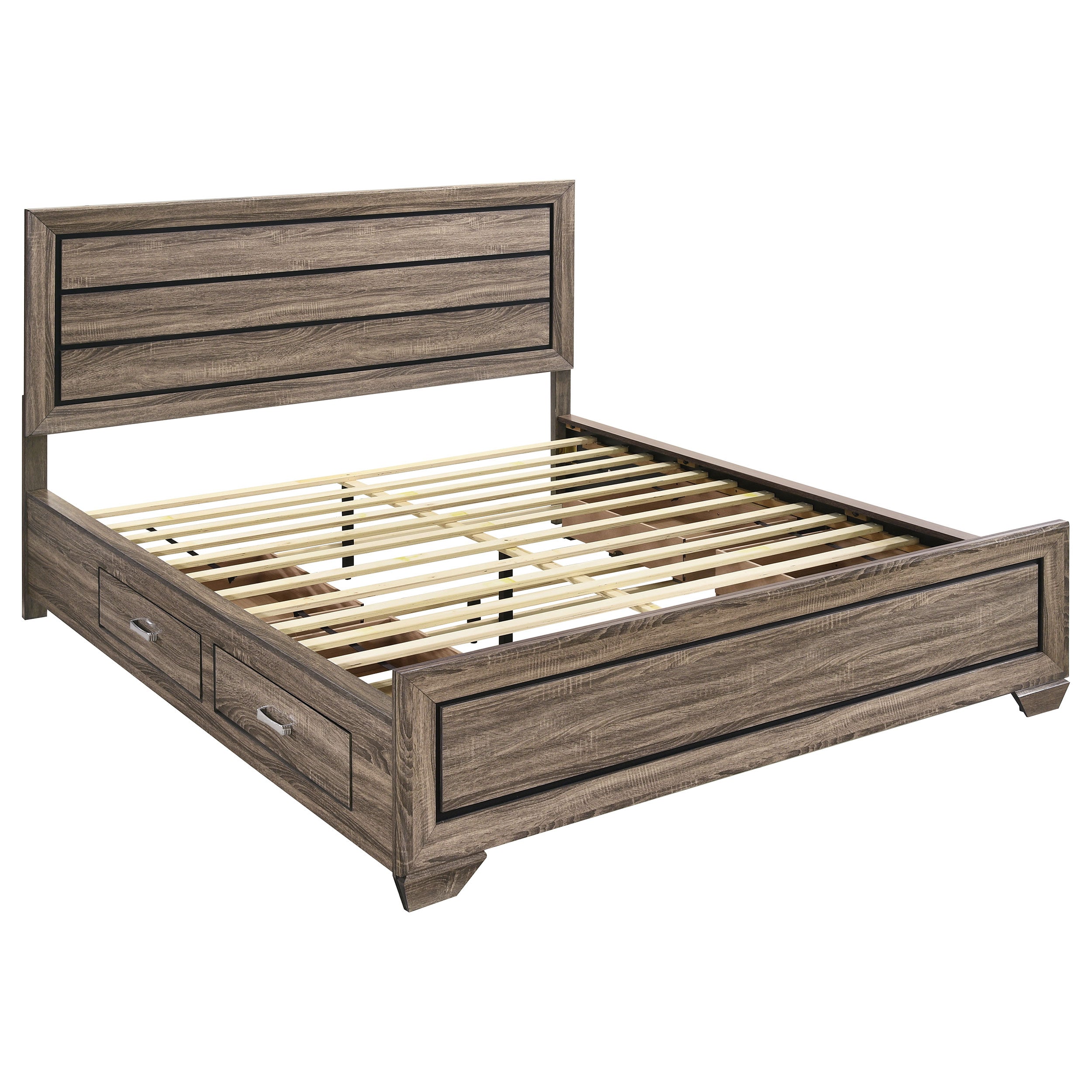 Kauffman Wood Panel Storage Bed