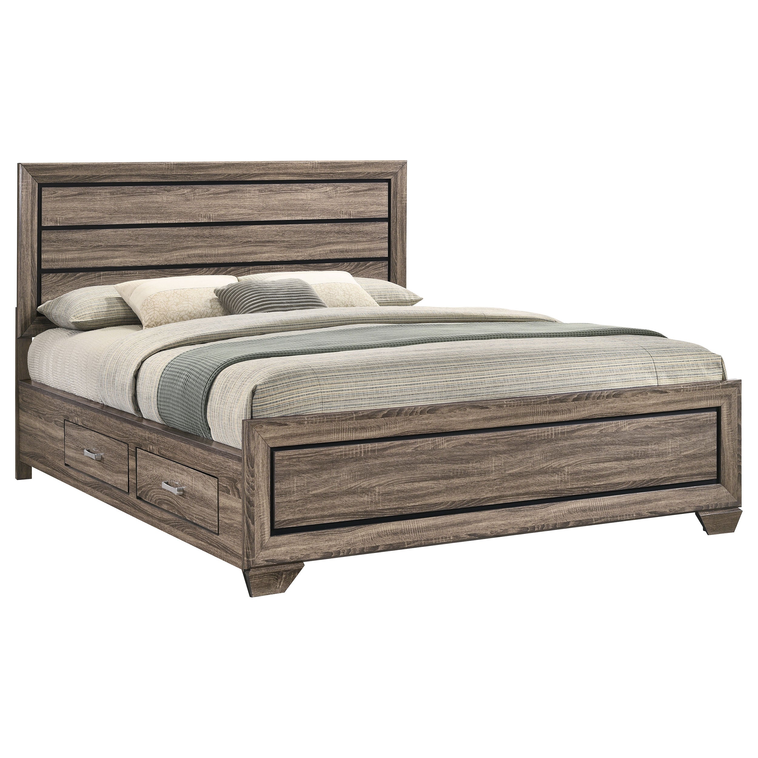 Kauffman Wood Panel Storage Bed