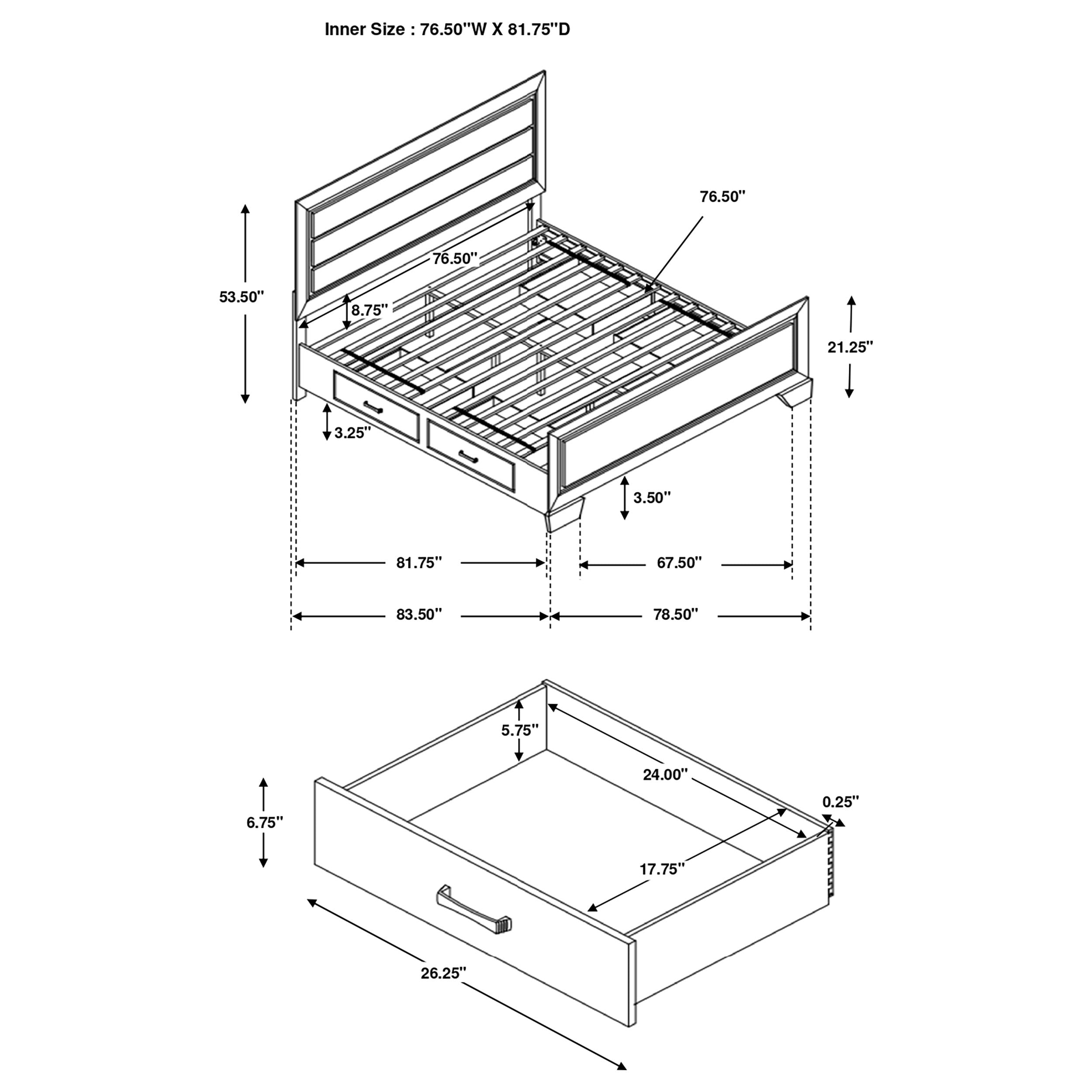 Kauffman Bedroom Set (Storage Bed)