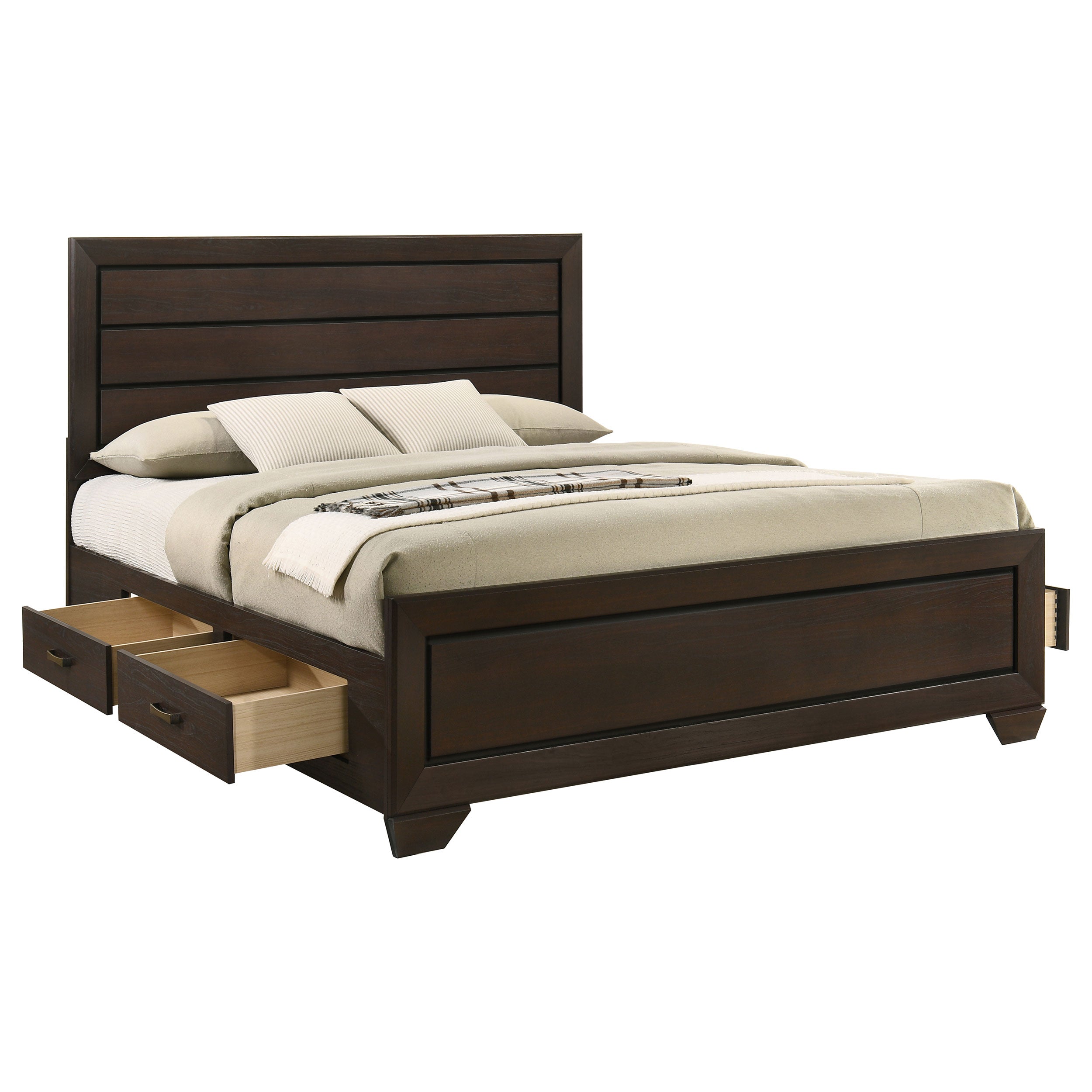 Kauffman Wood Panel Storage Bed