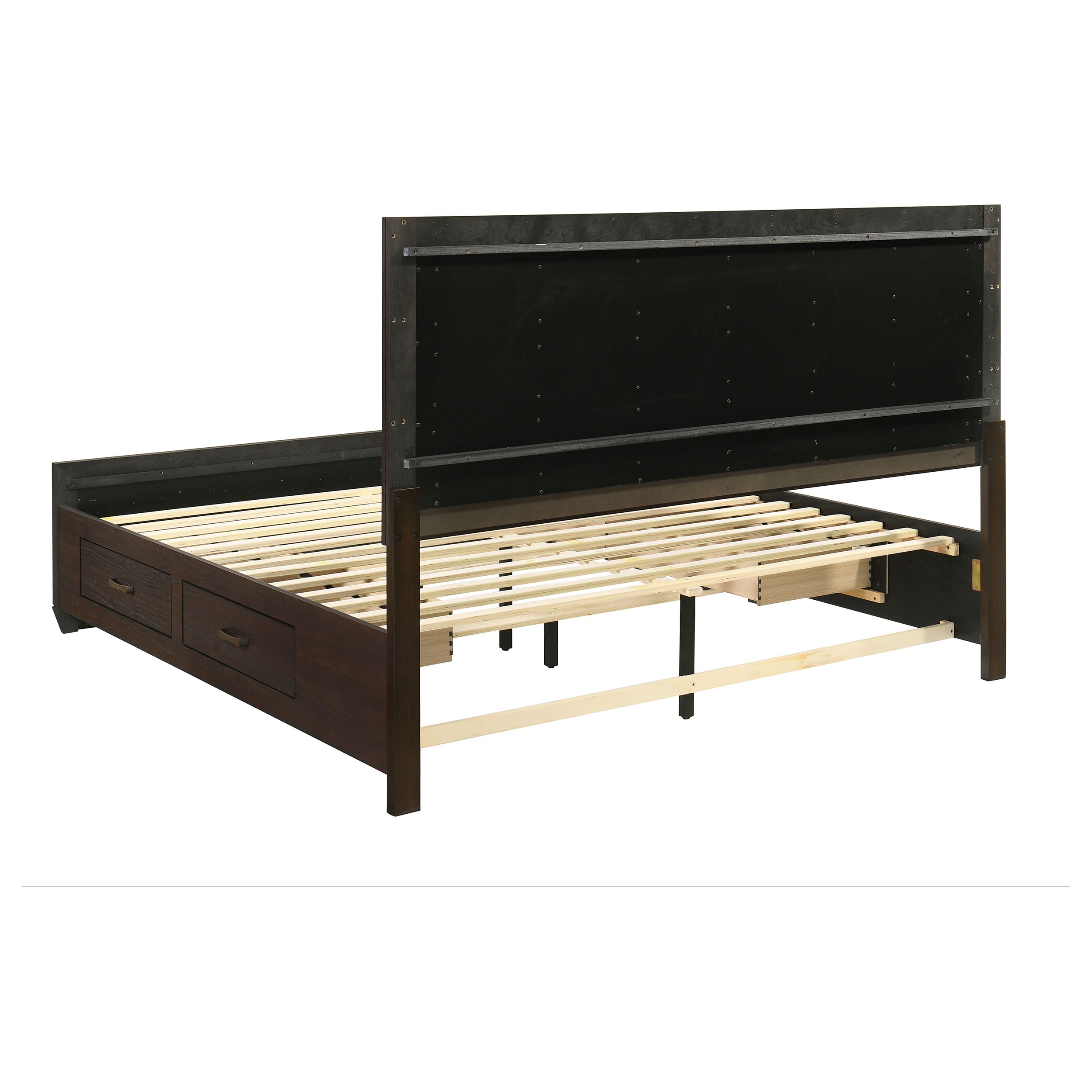 Kauffman Wood Panel Storage Bed
