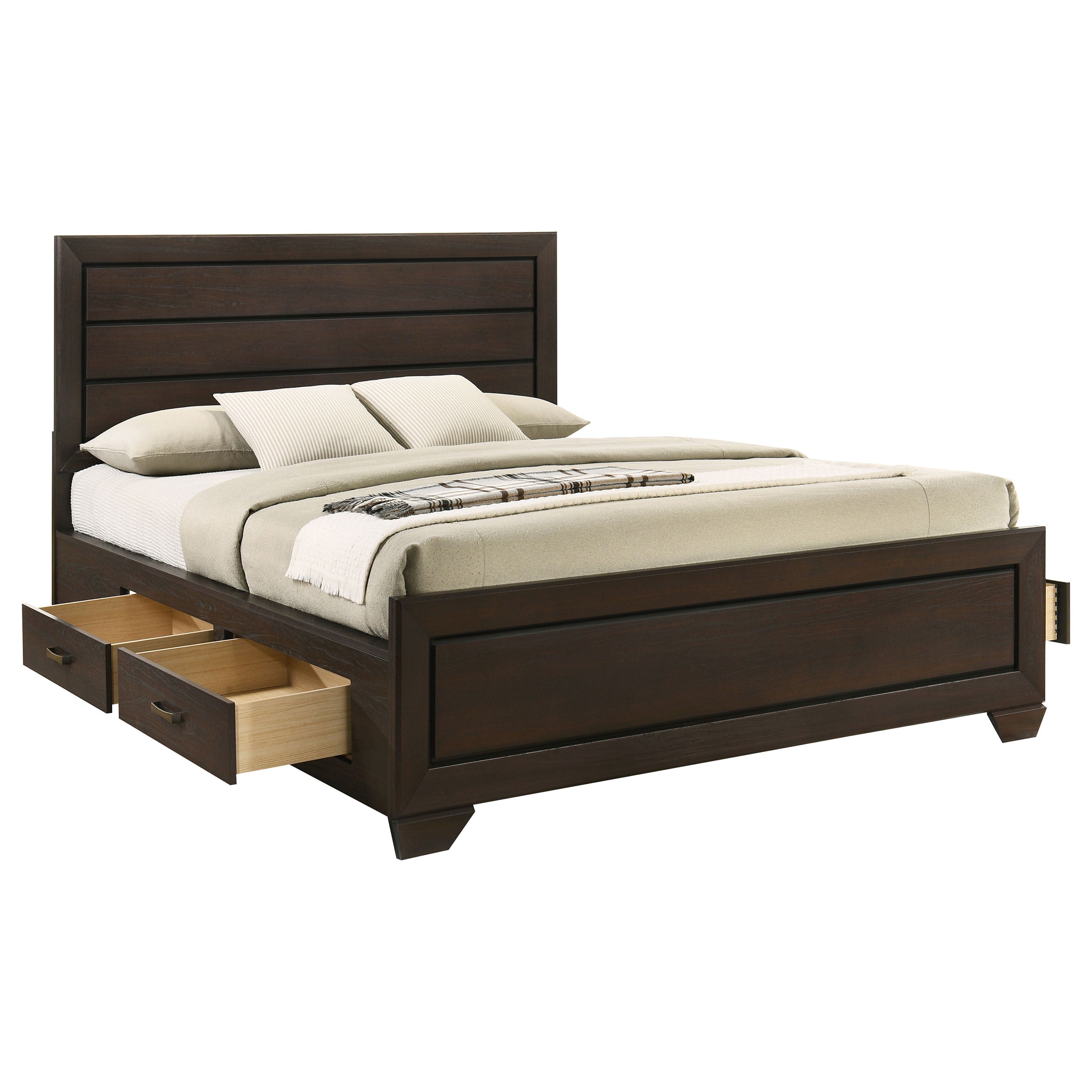 Kauffman Wood Panel Storage Bed