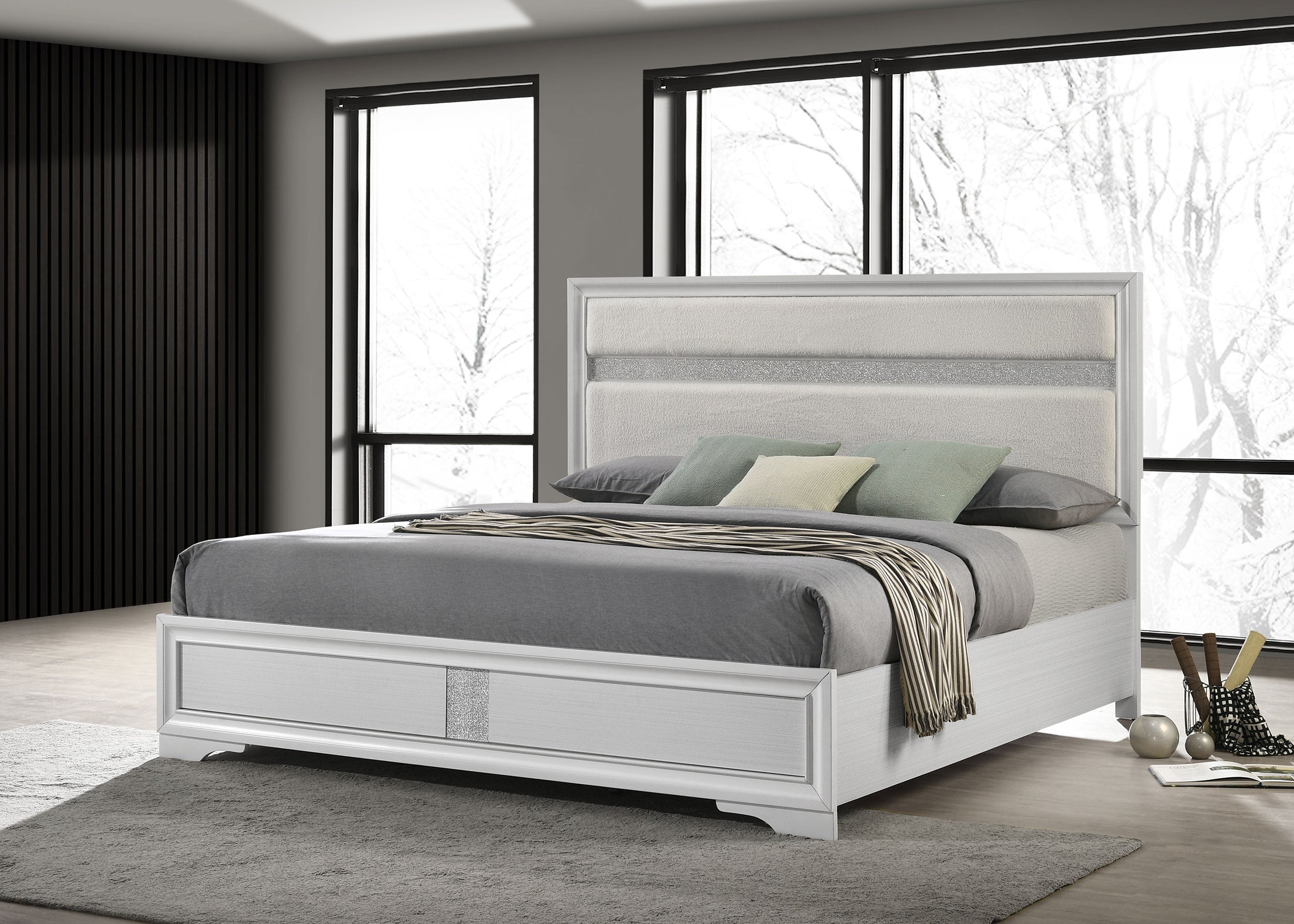 Miranda Wood Panel Bed