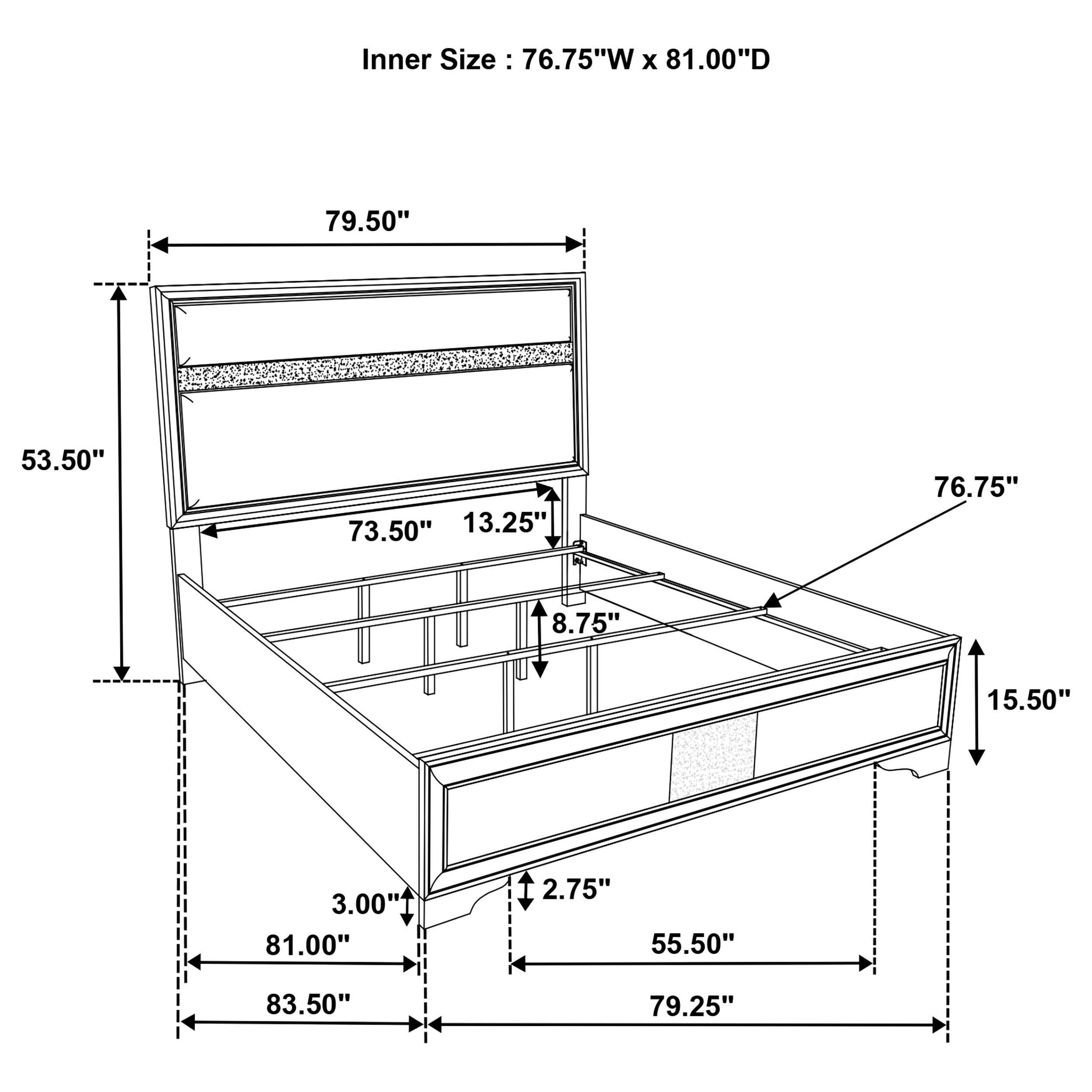 Miranda Wood Panel Bed