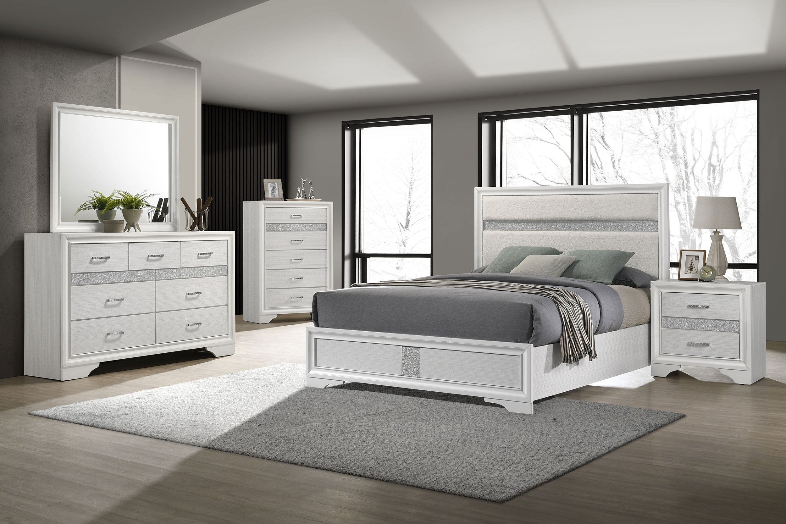 Miranda Wood Panel Bed